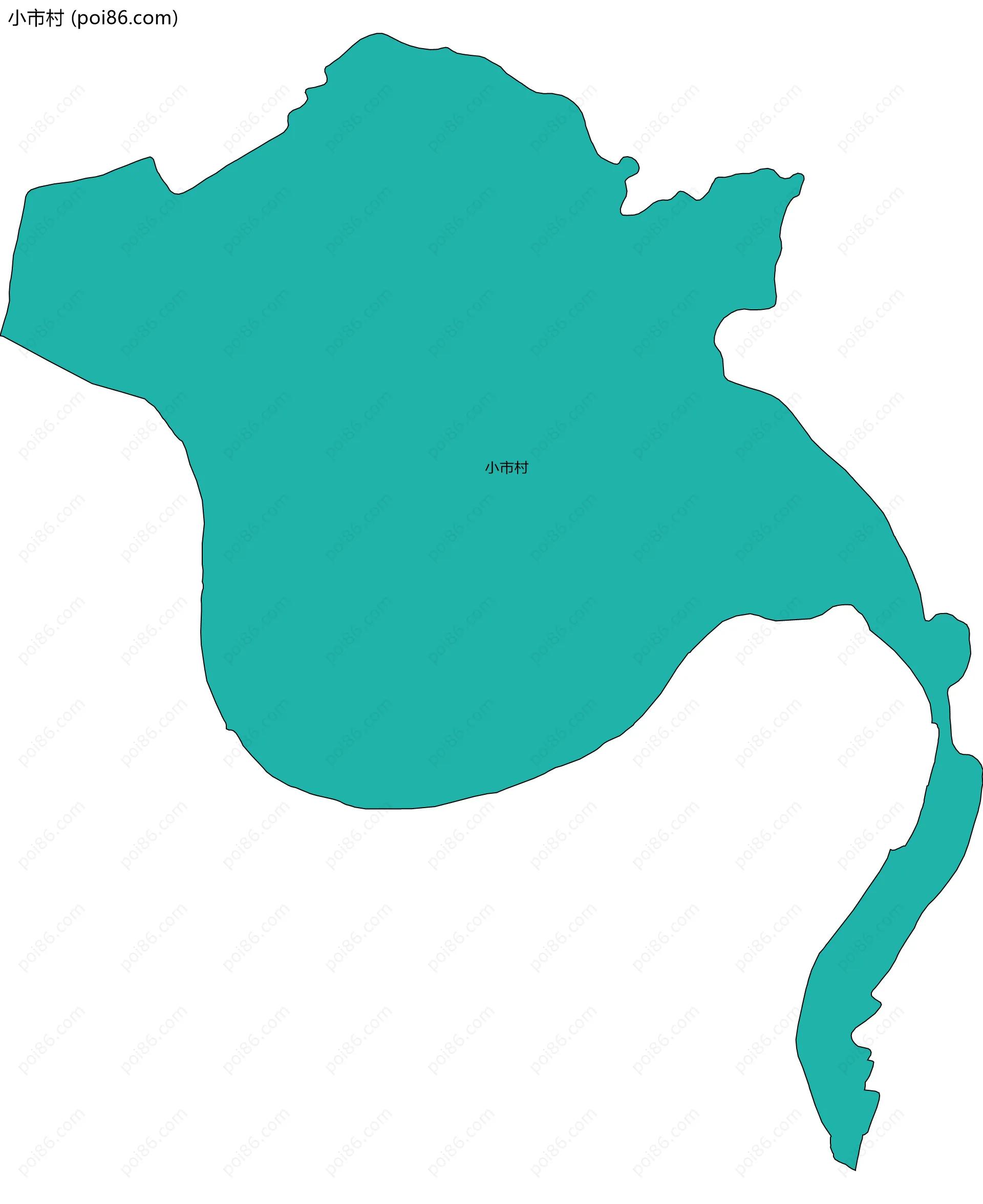 小市村边界地图