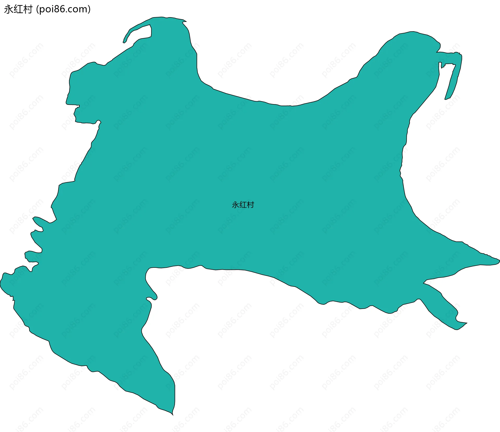 永红村边界地图