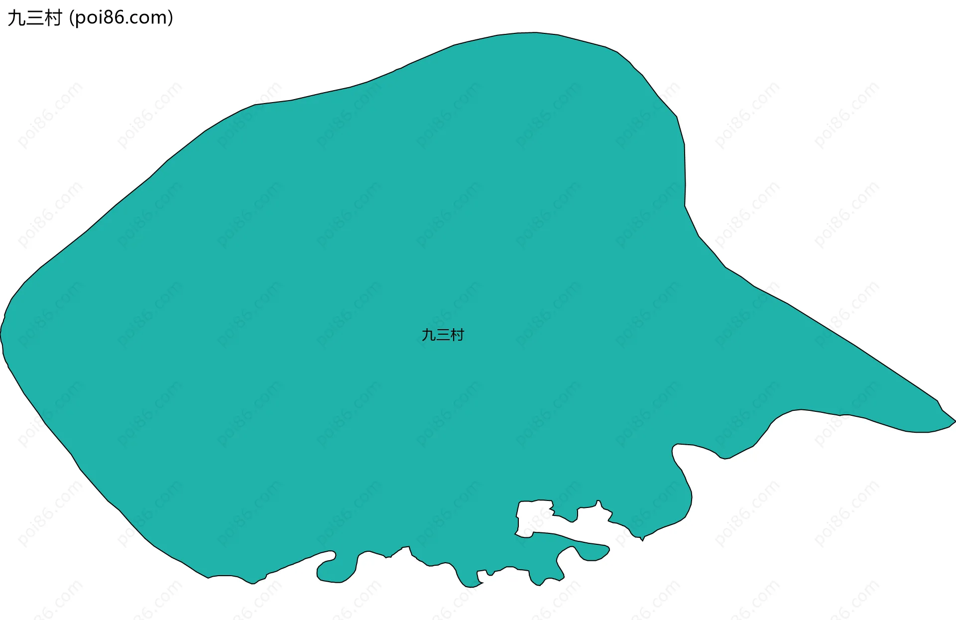 九三村边界地图