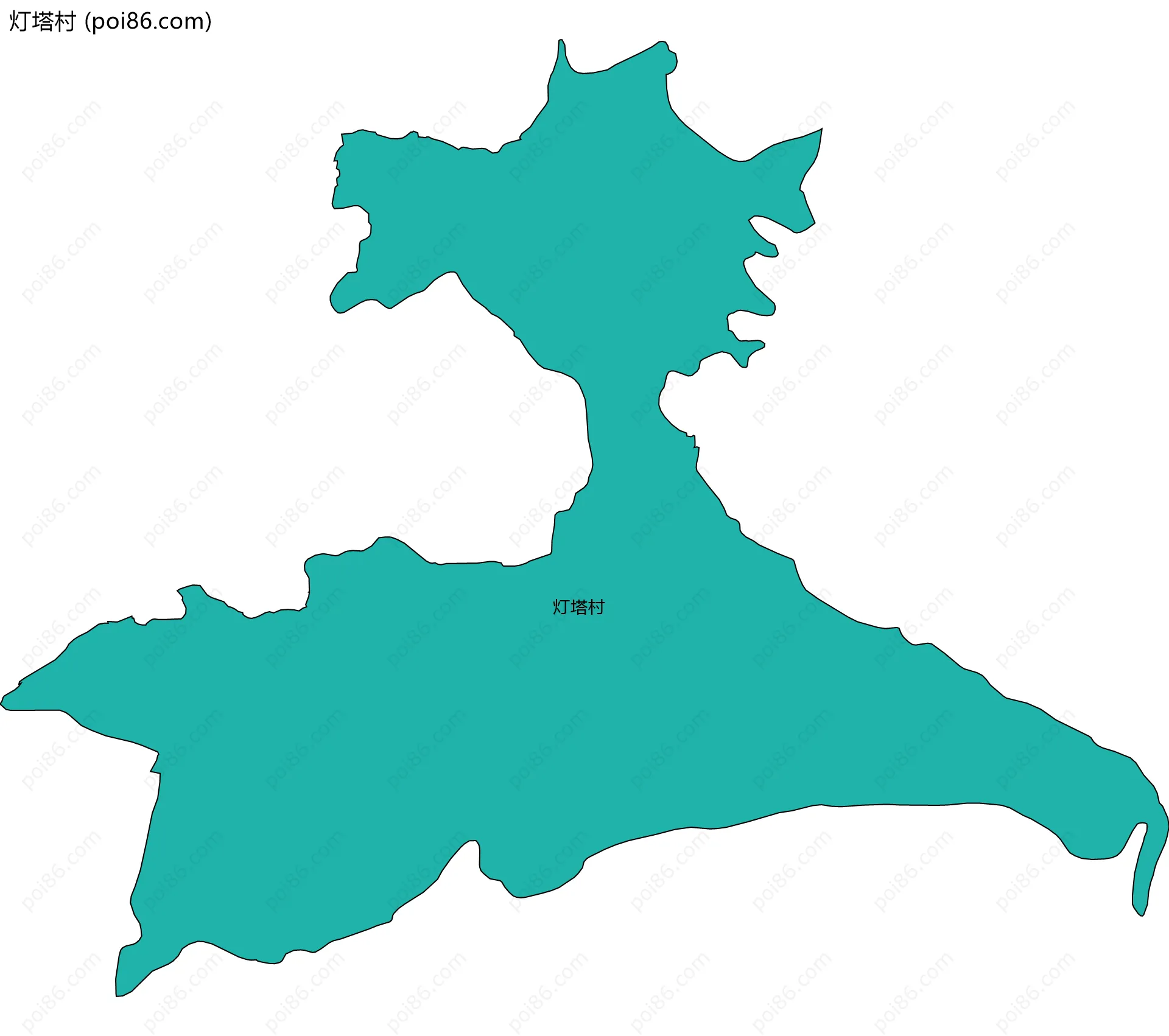 灯塔村边界地图