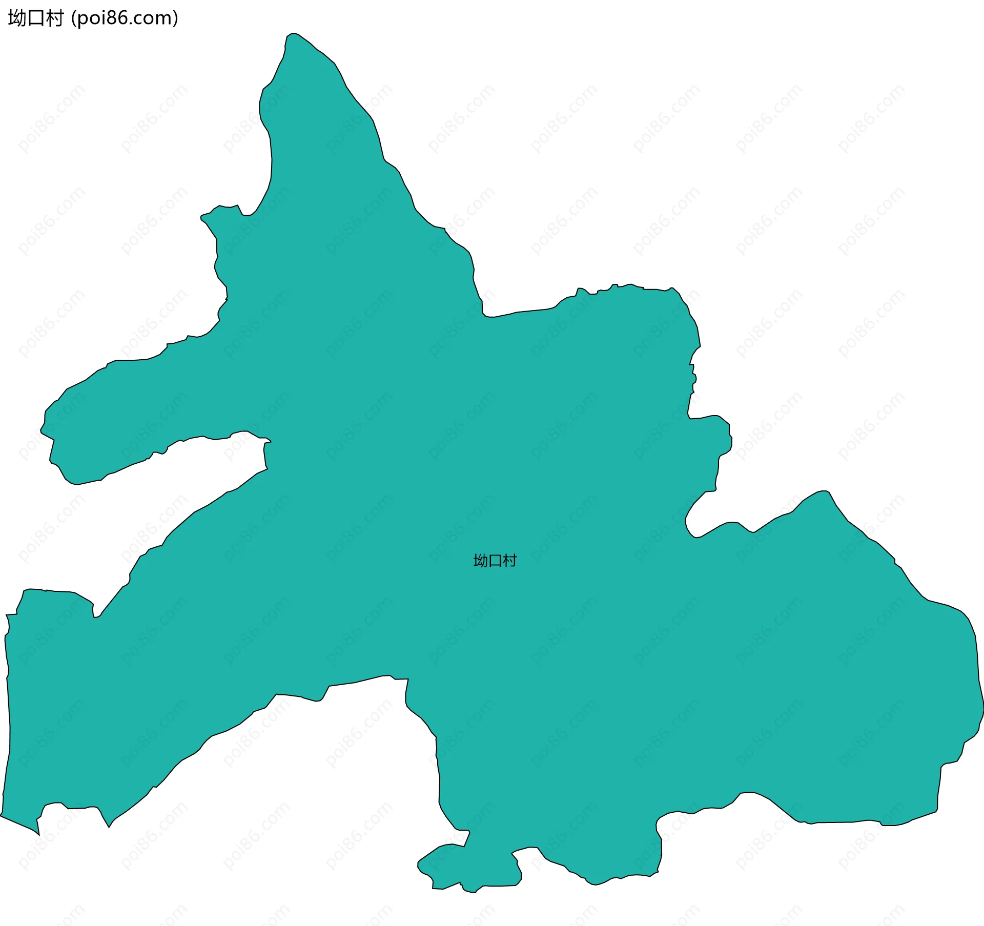 坳口村边界地图