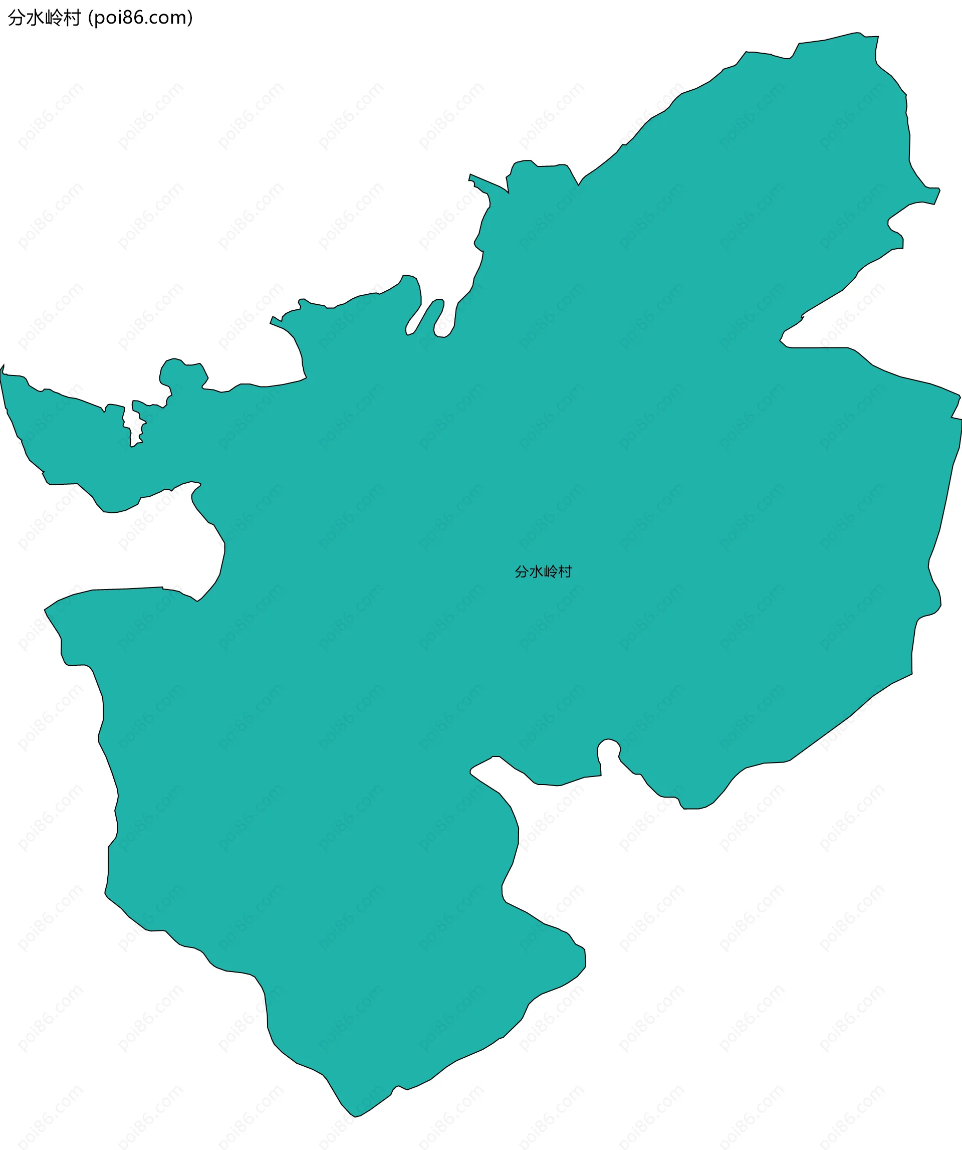 分水岭村边界地图