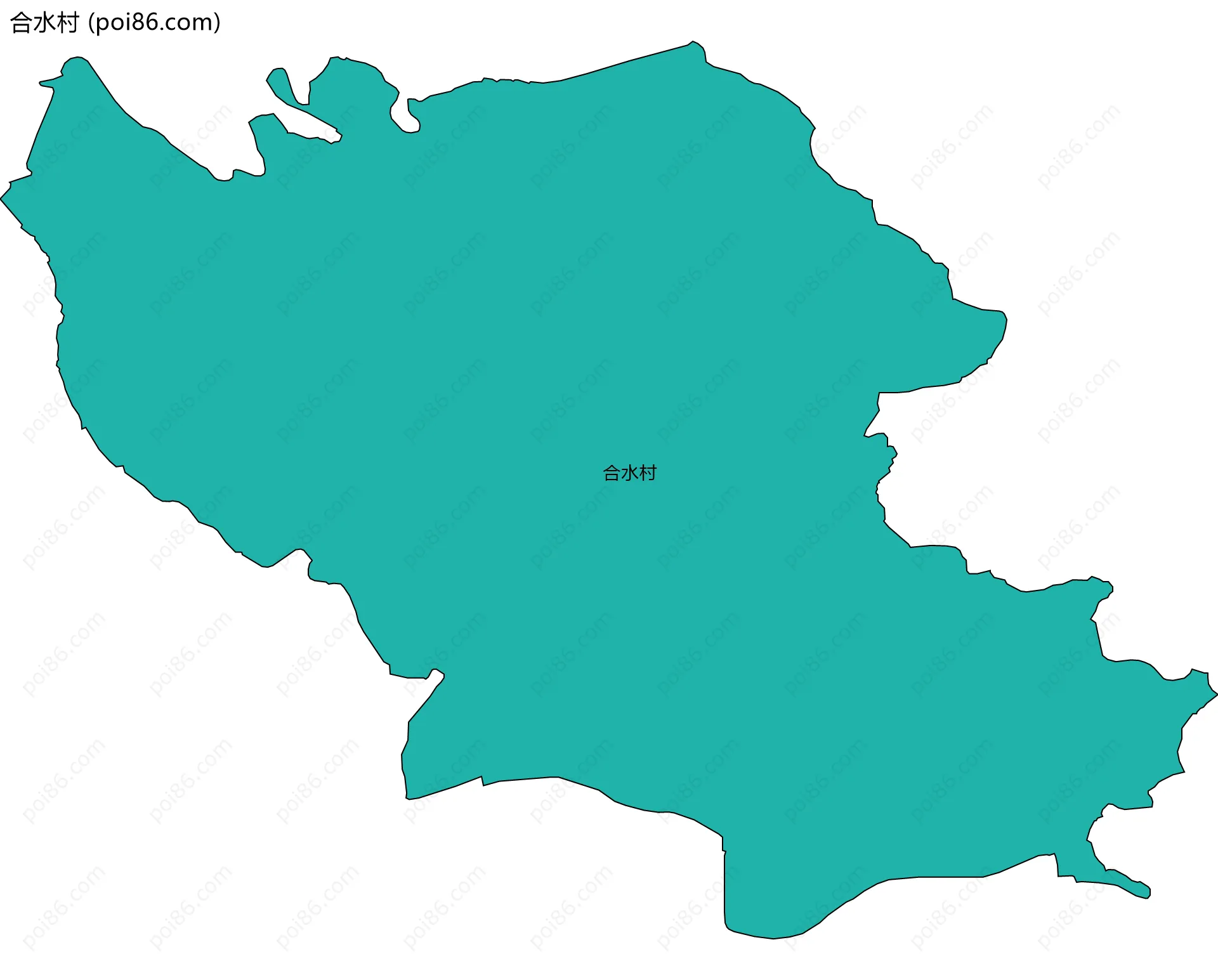 合水村边界地图