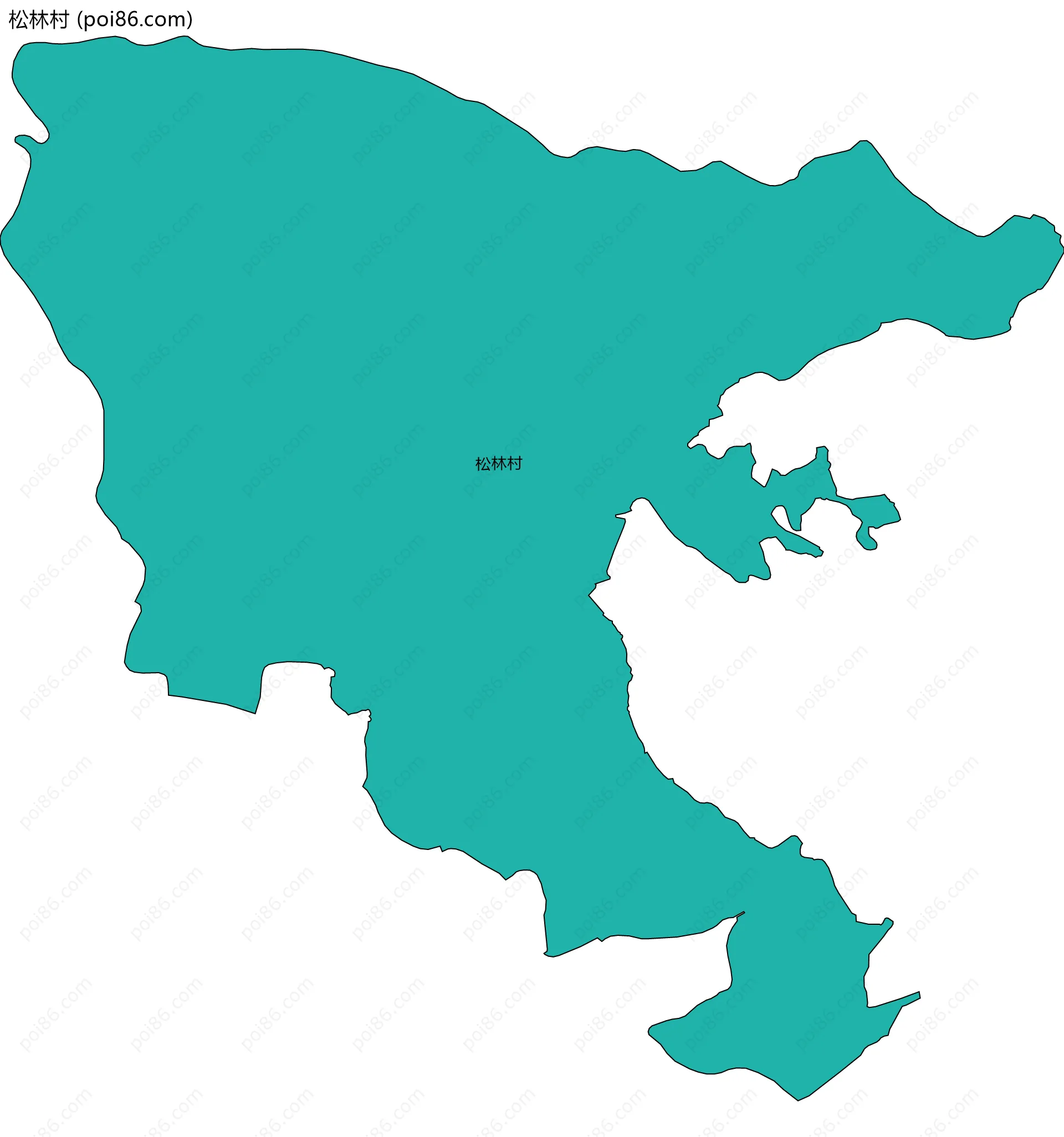 松林村边界地图