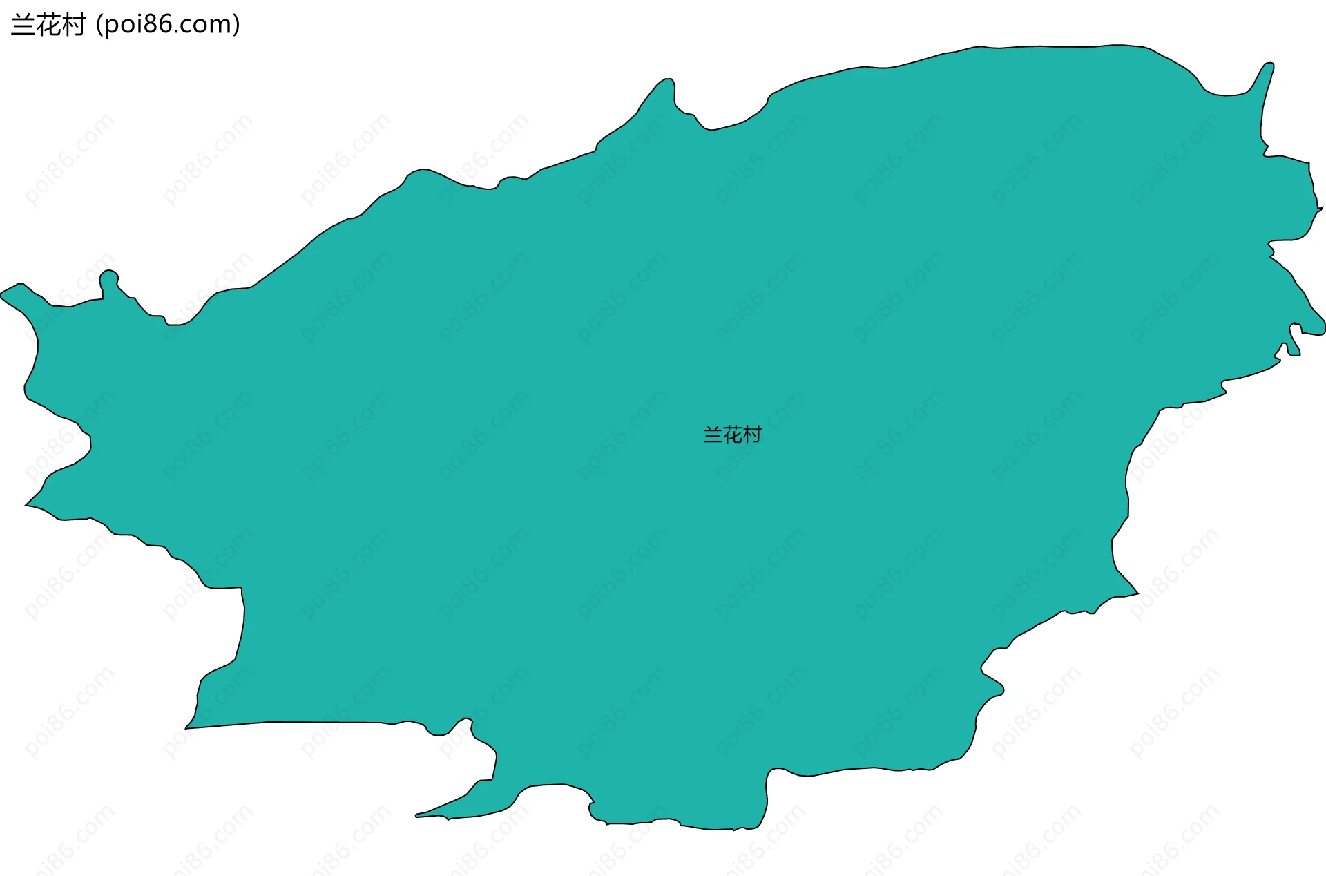 兰花村边界地图