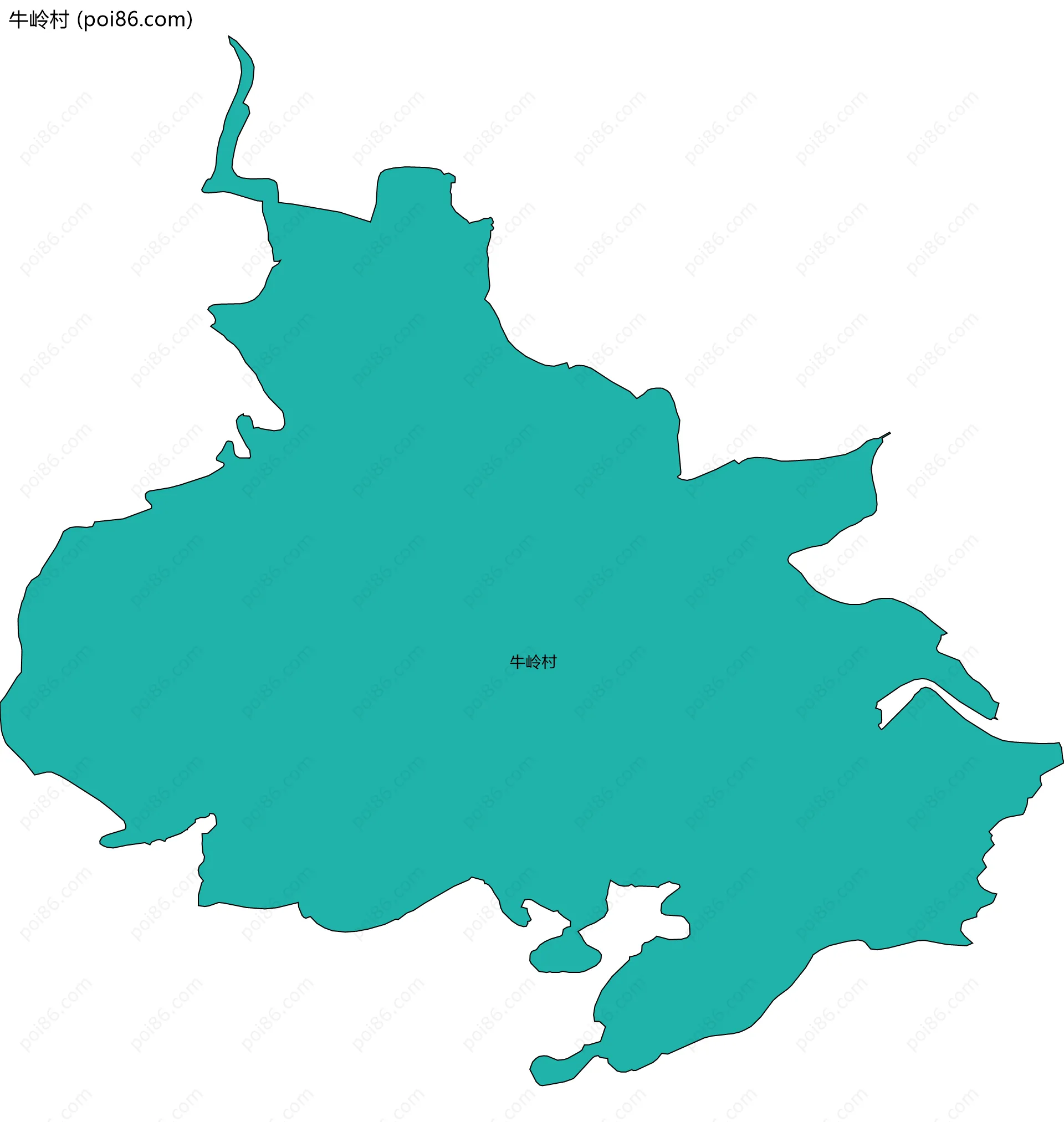 牛岭村边界地图