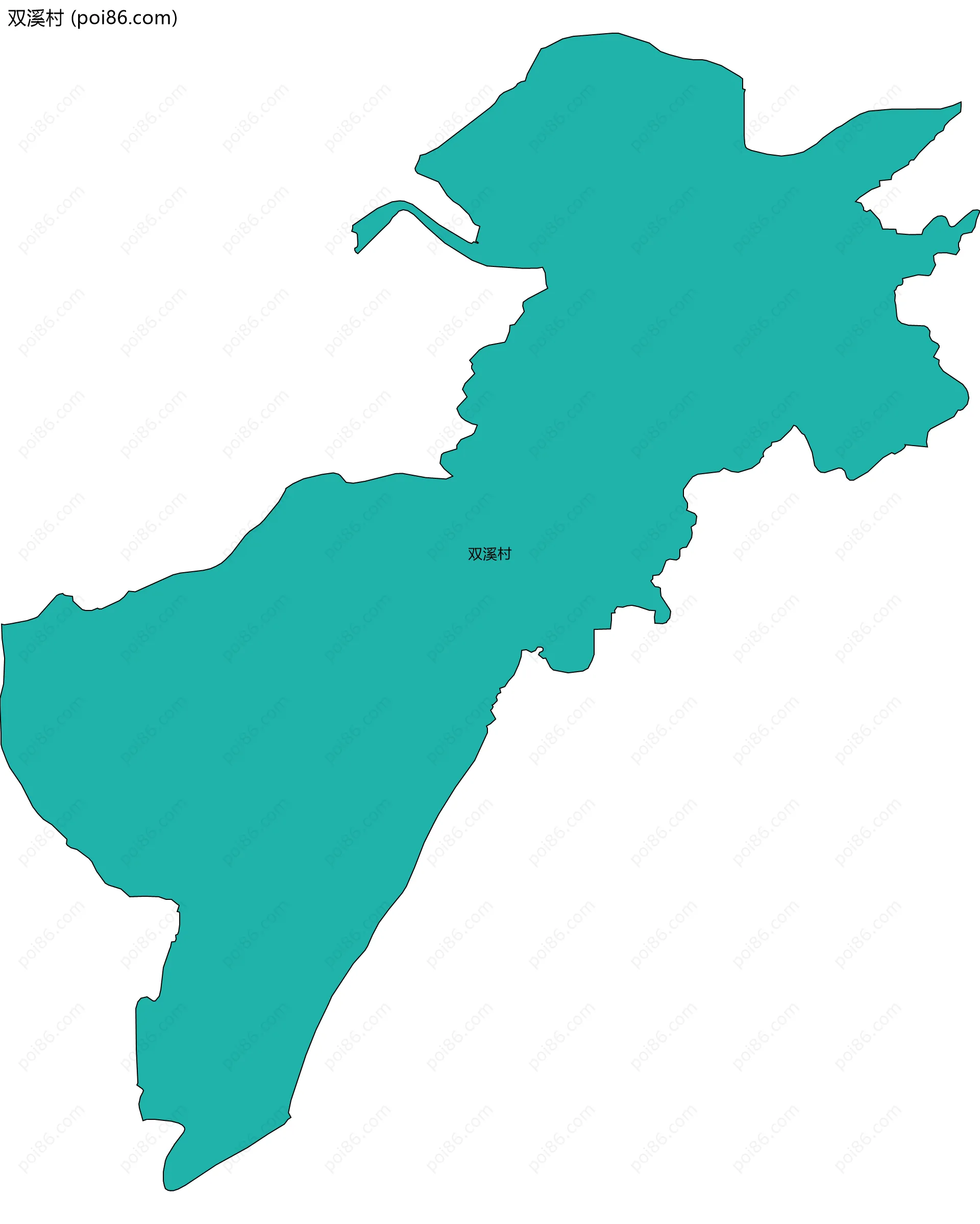 双溪村边界地图