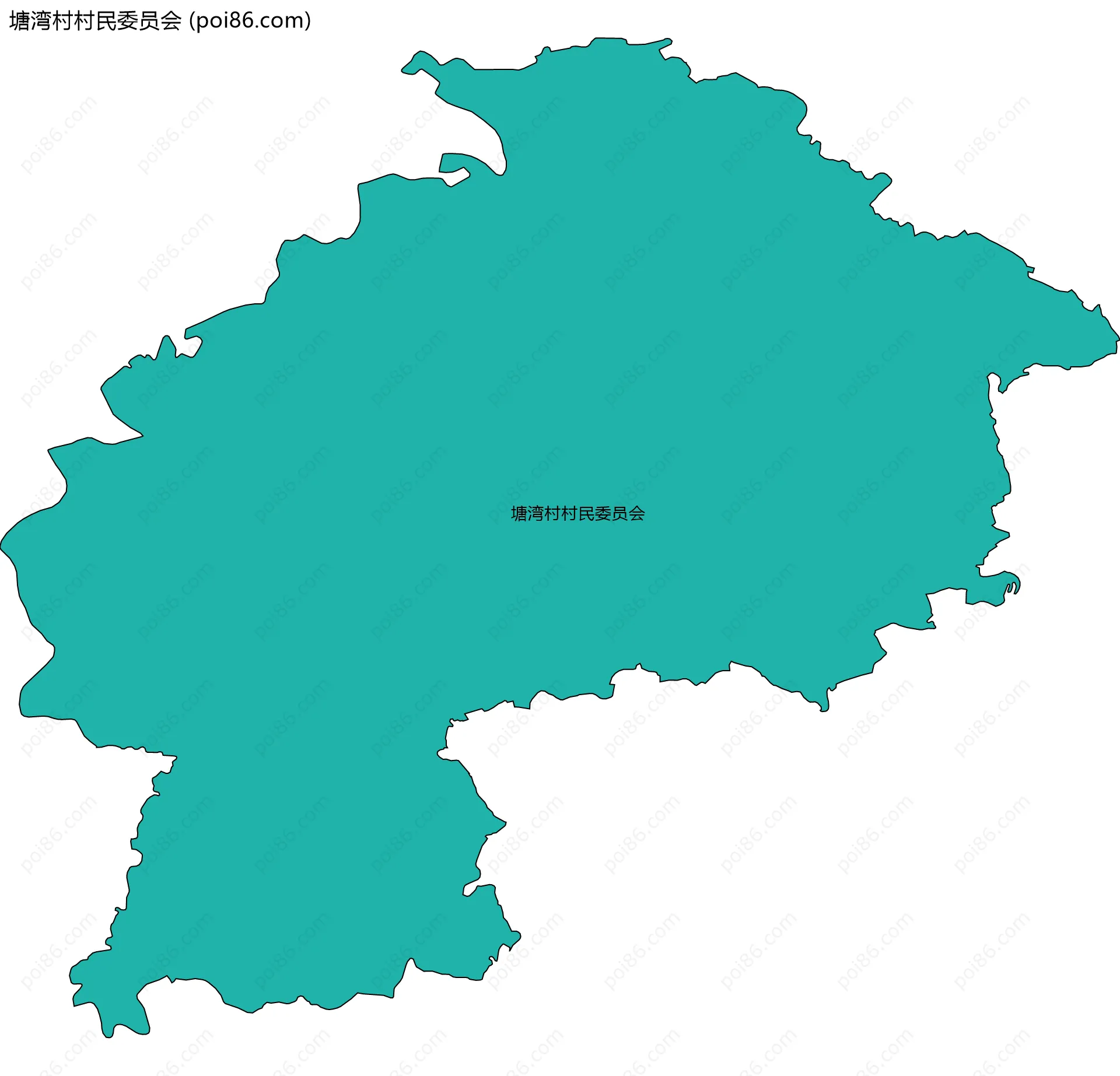 塘湾村村民委员会边界地图