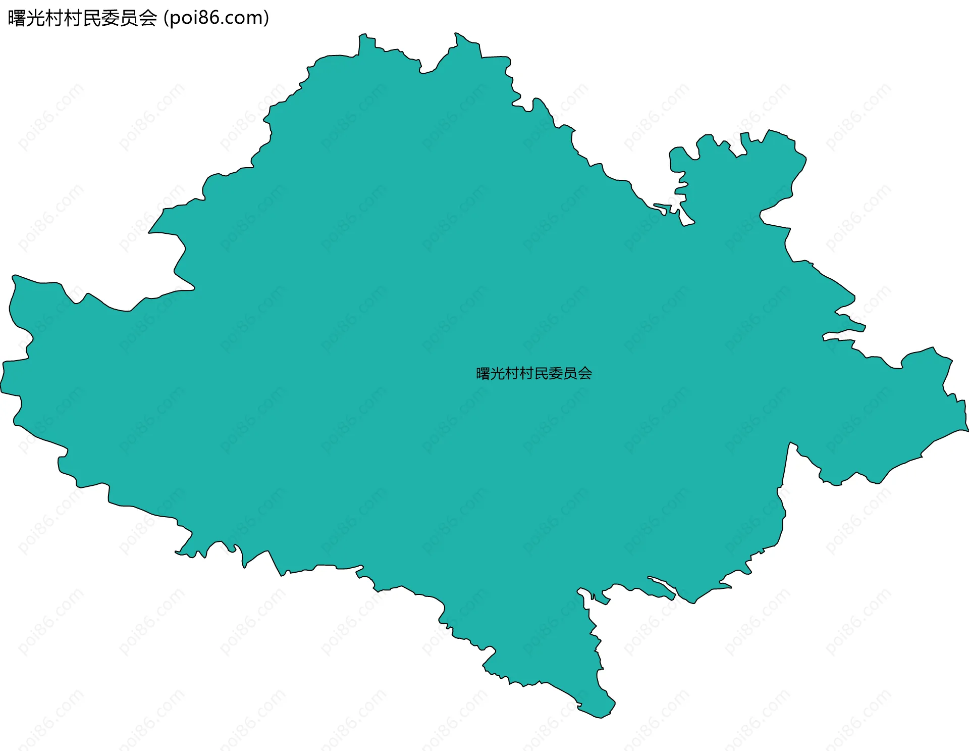 曙光村村民委员会边界地图