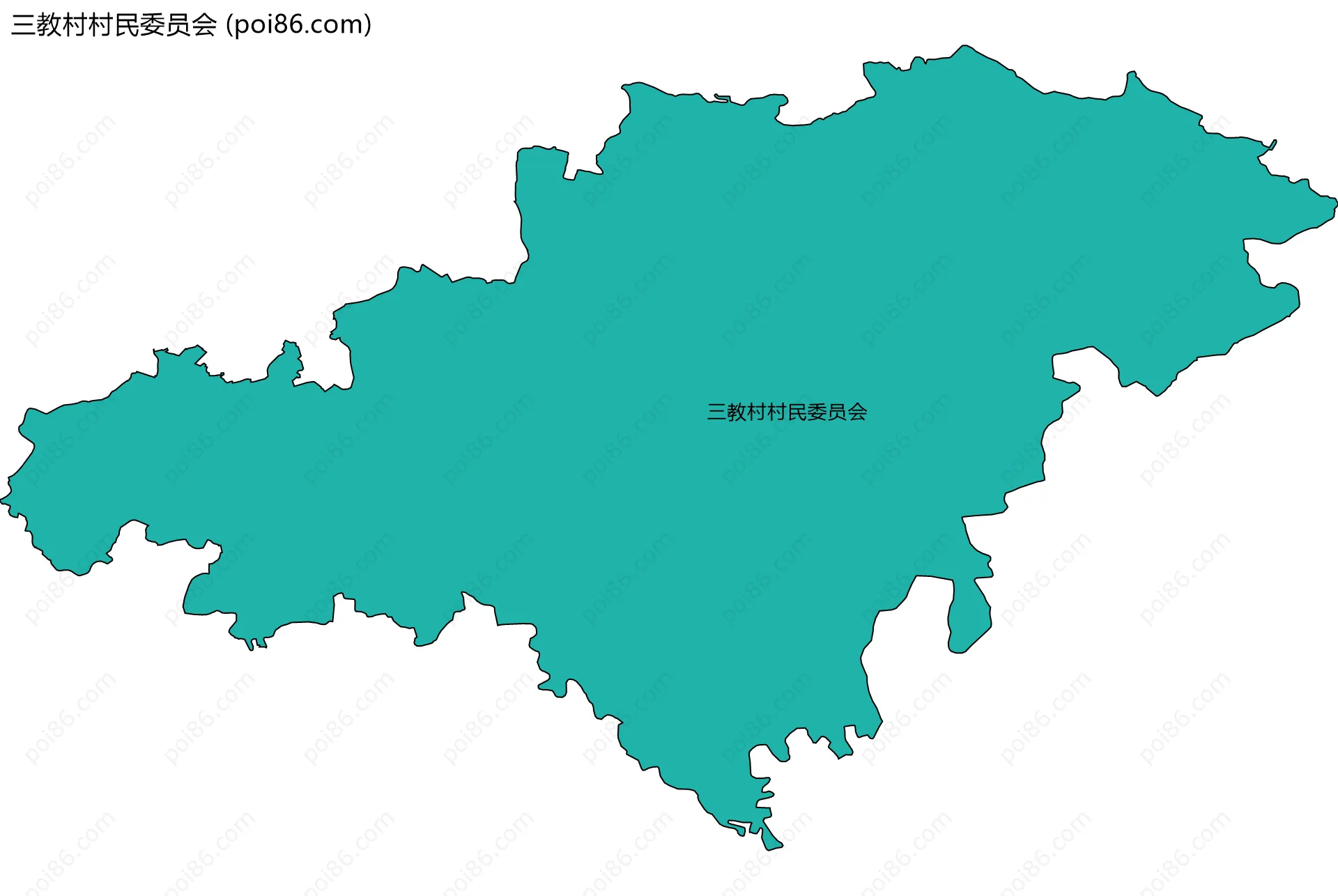 三教村村民委员会边界地图