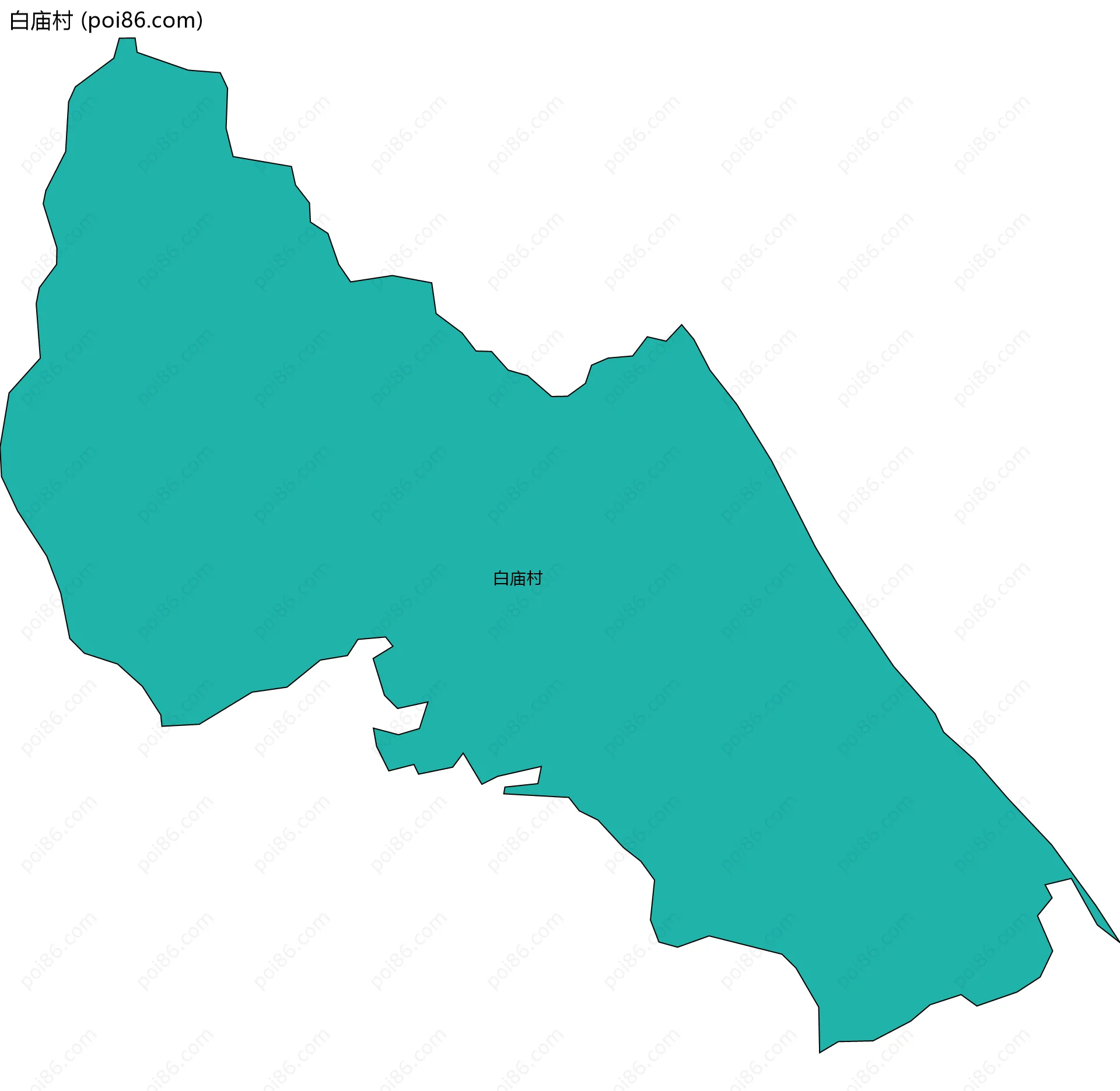 白庙村边界地图