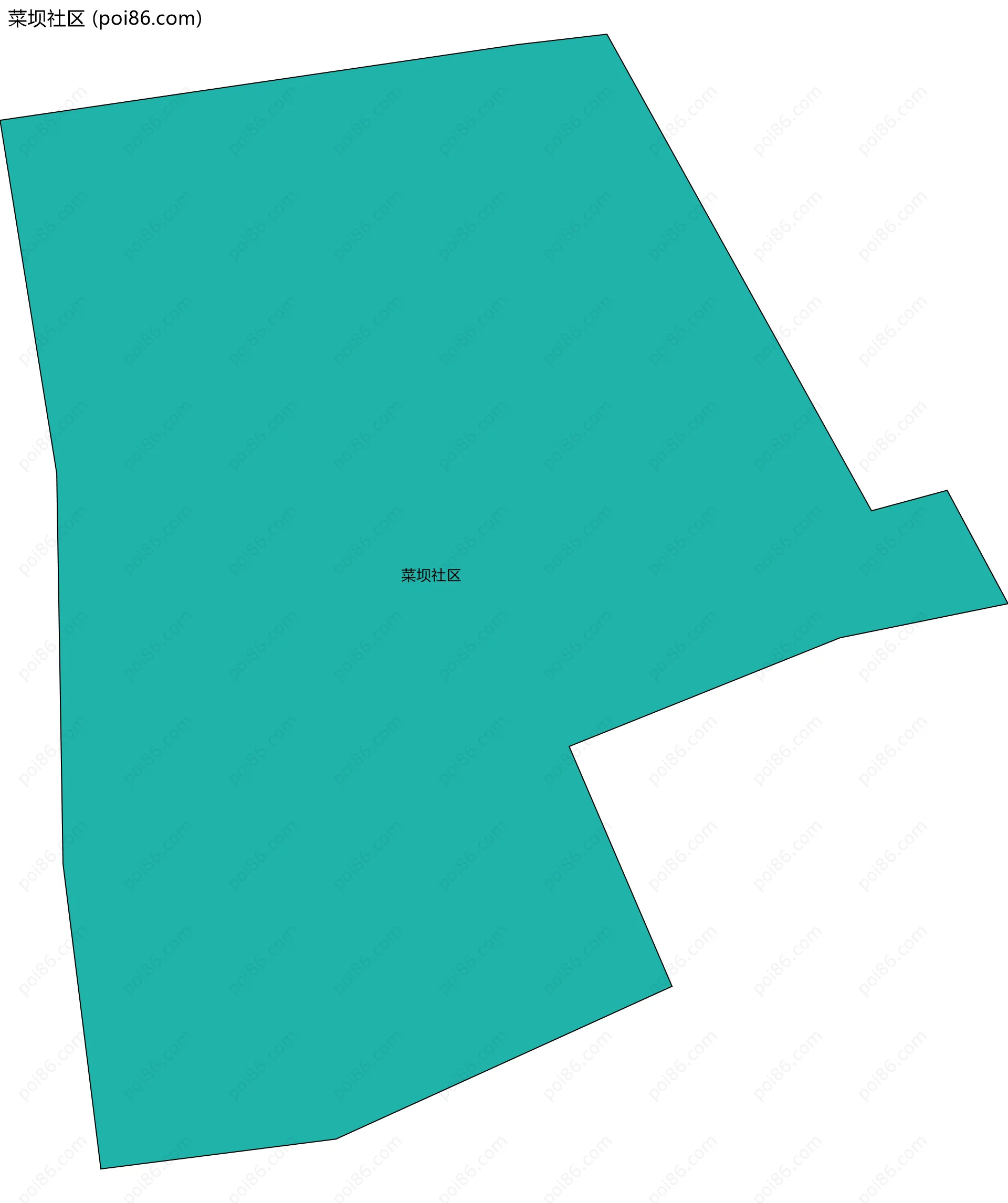 菜坝社区边界地图