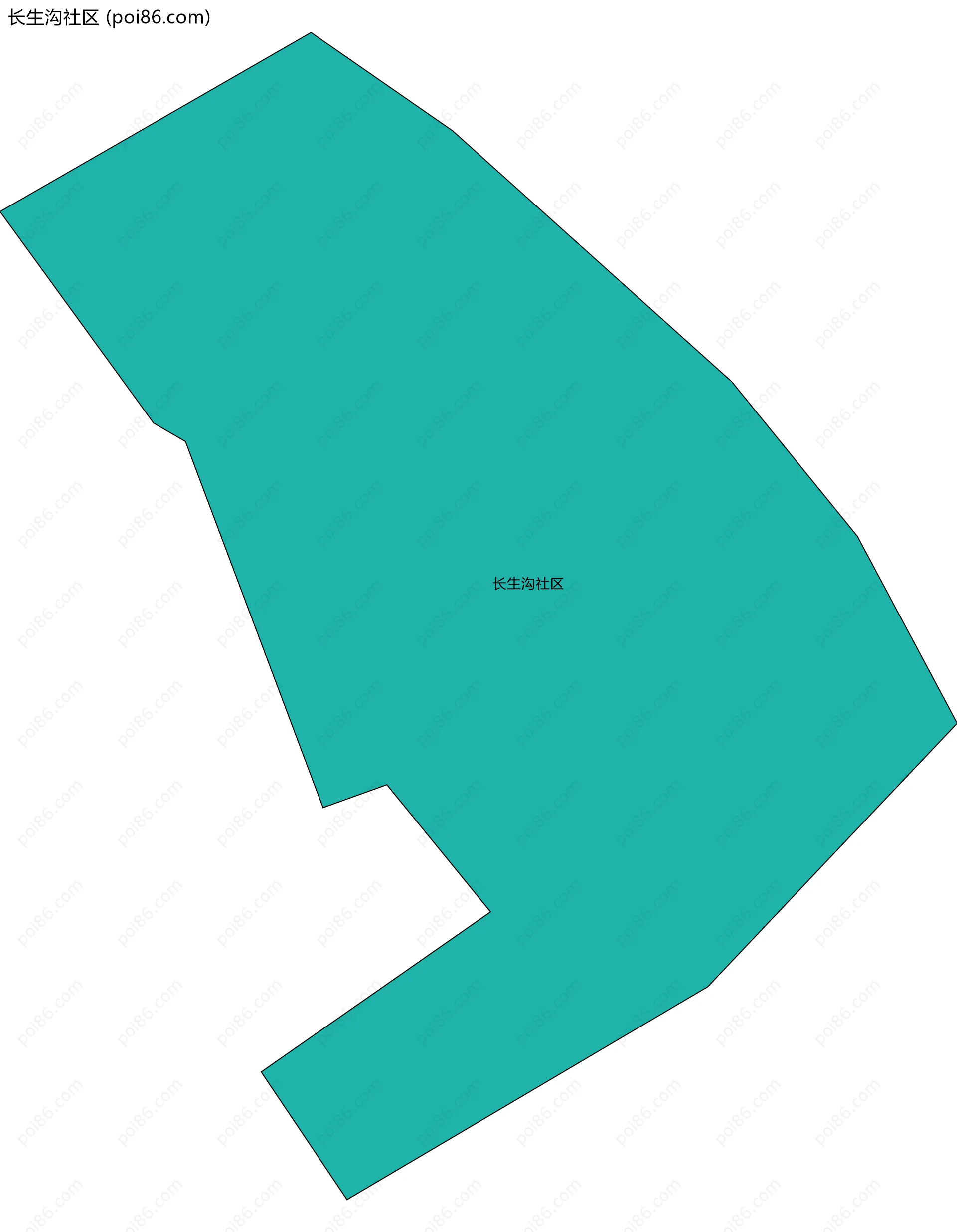 长生沟社区边界地图