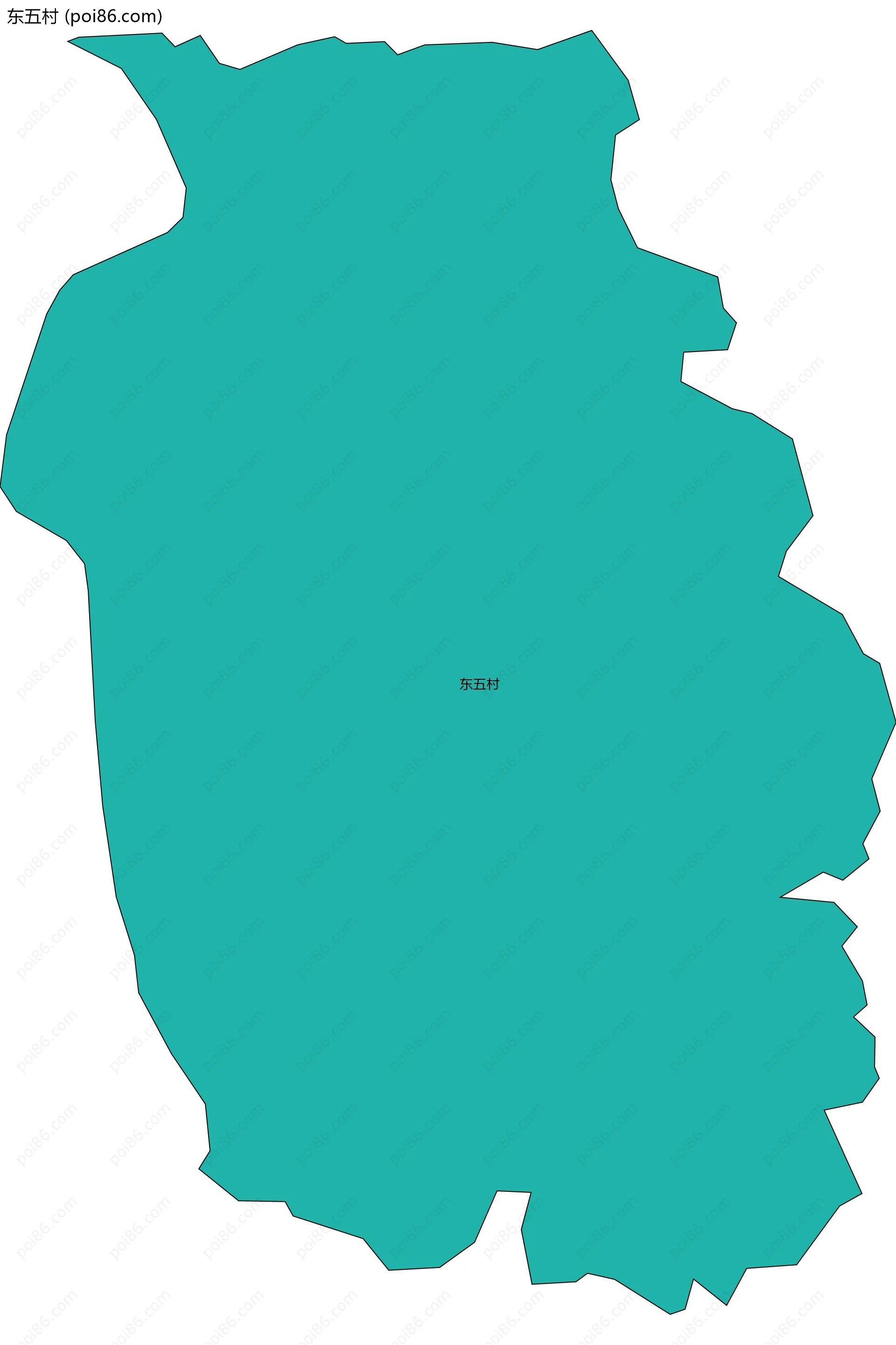 东五村边界地图