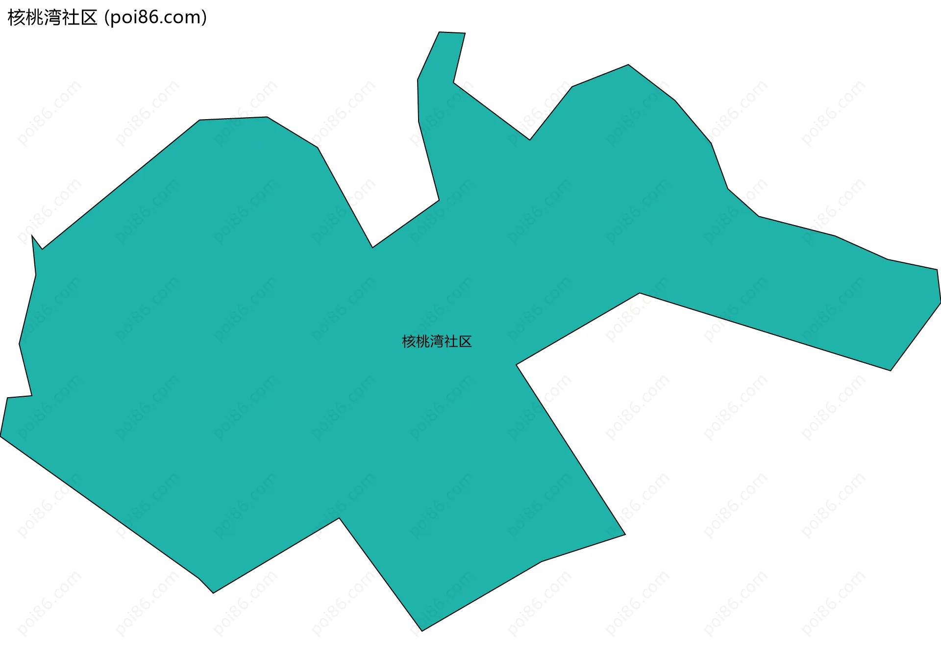 核桃湾社区边界地图