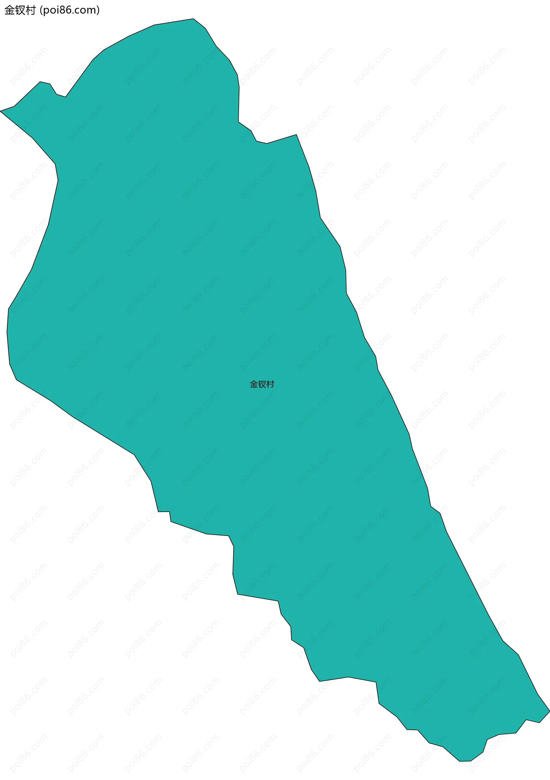 金钗村边界地图