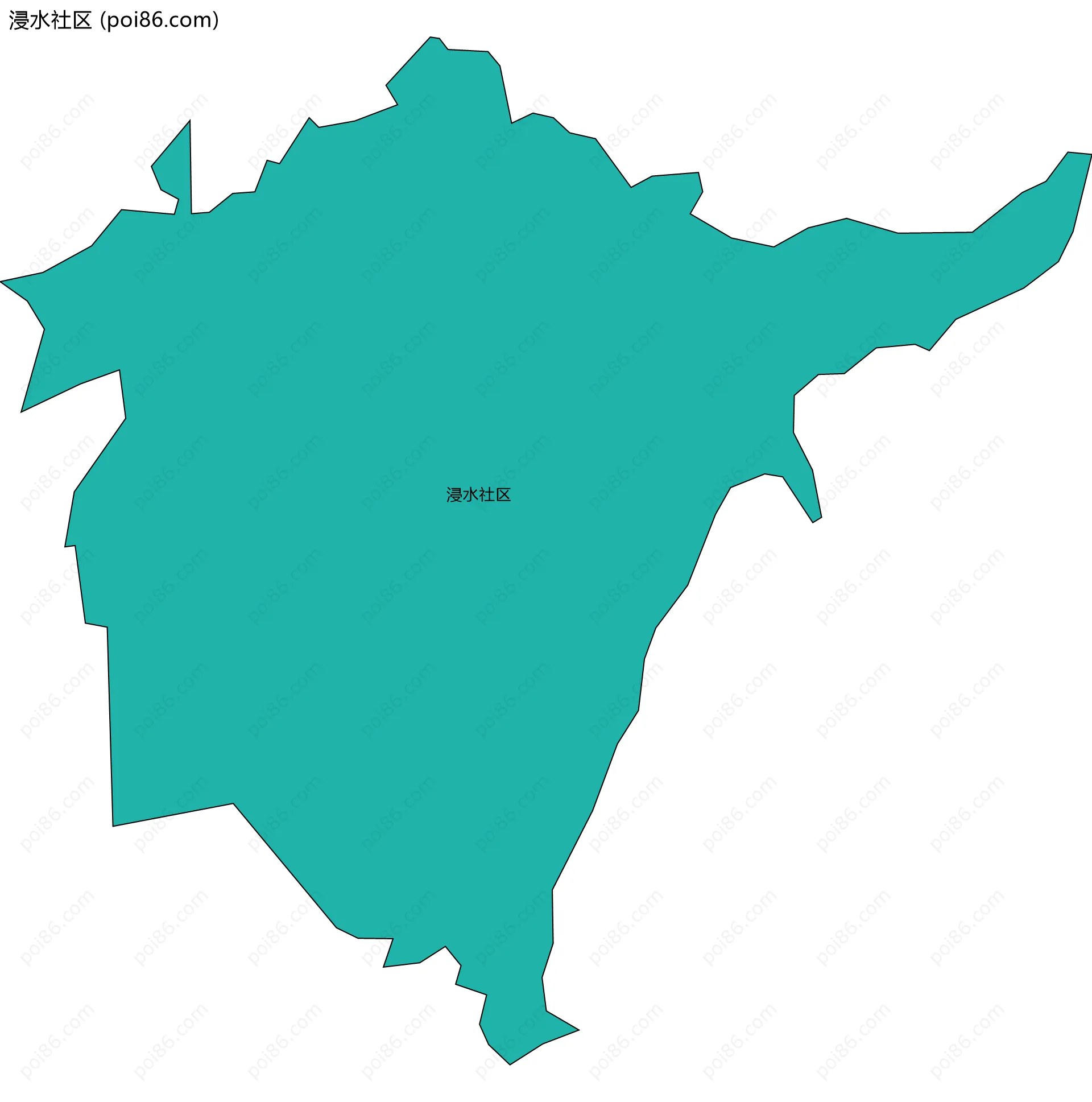 浸水社区边界地图