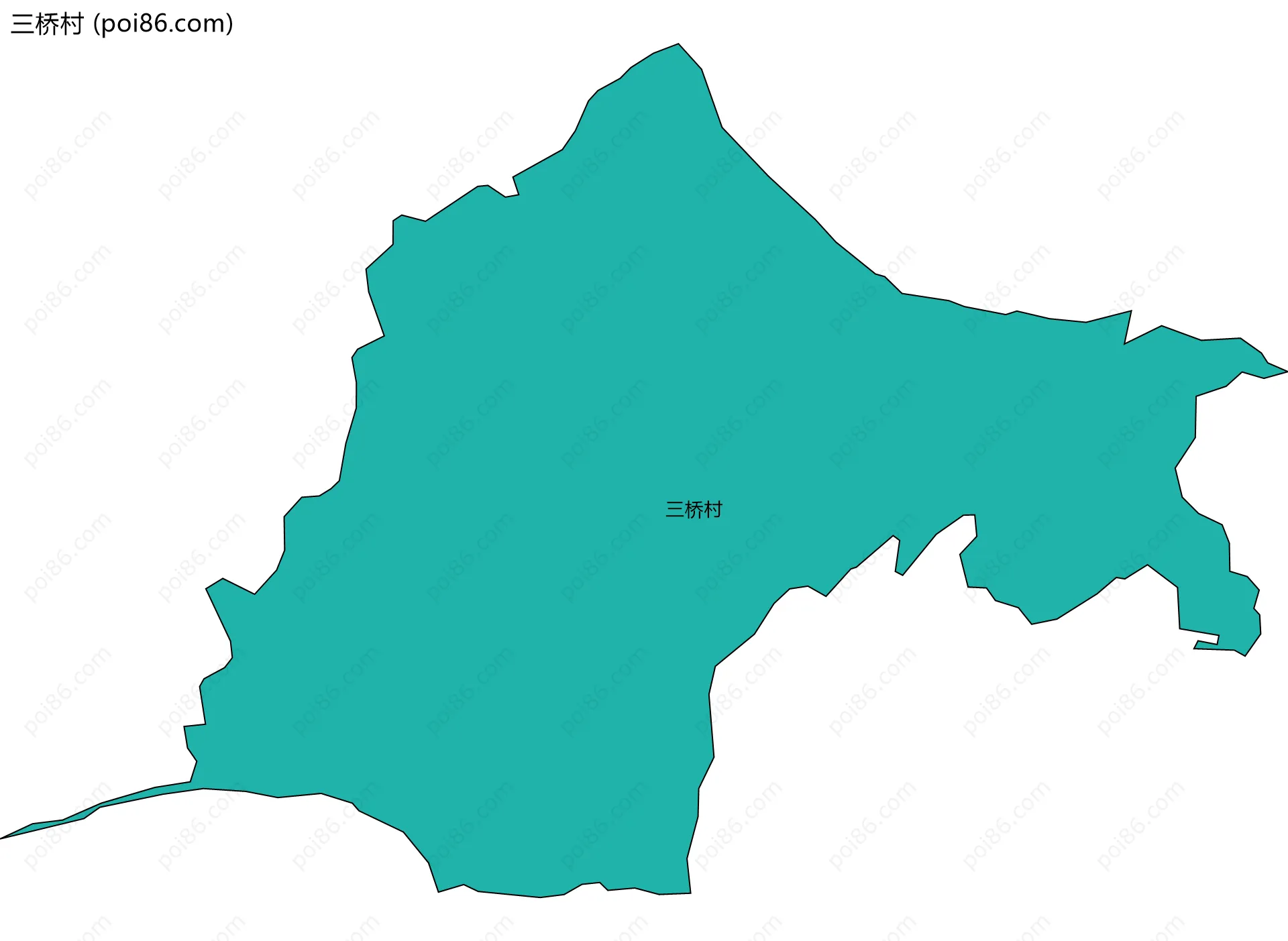 三桥村边界地图