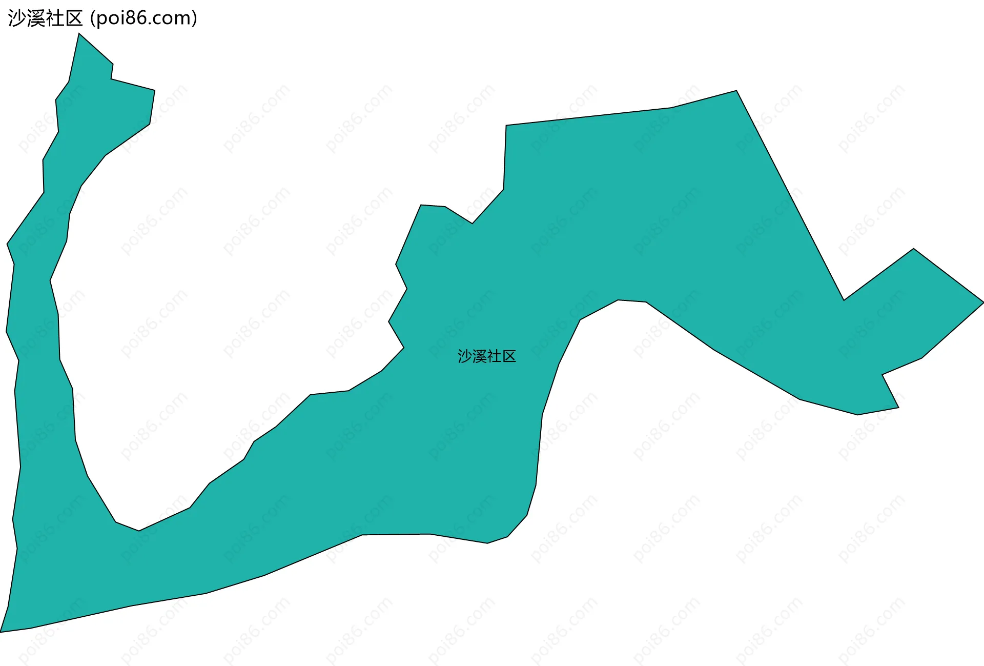 沙溪社区边界地图