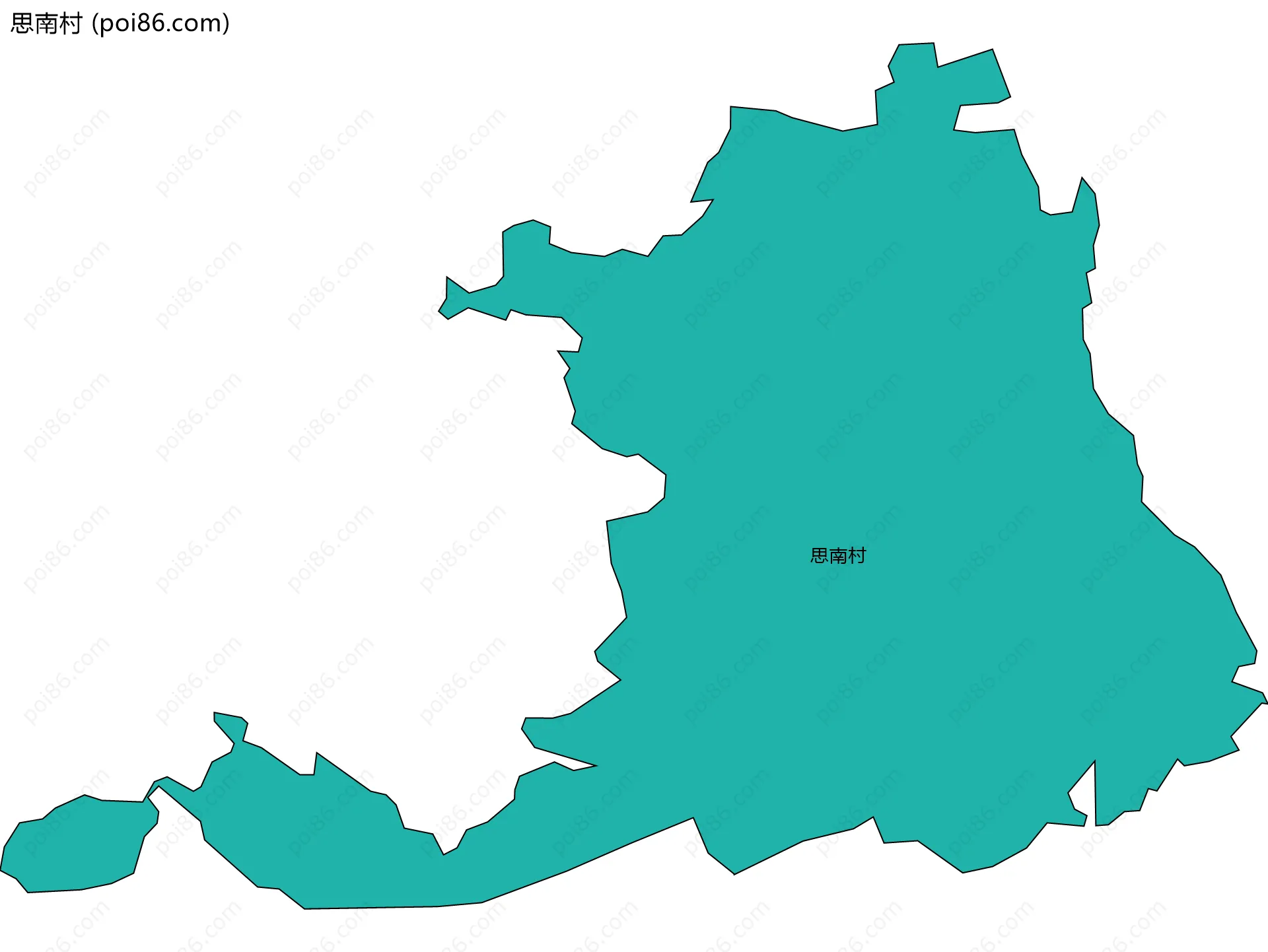 思南村边界地图