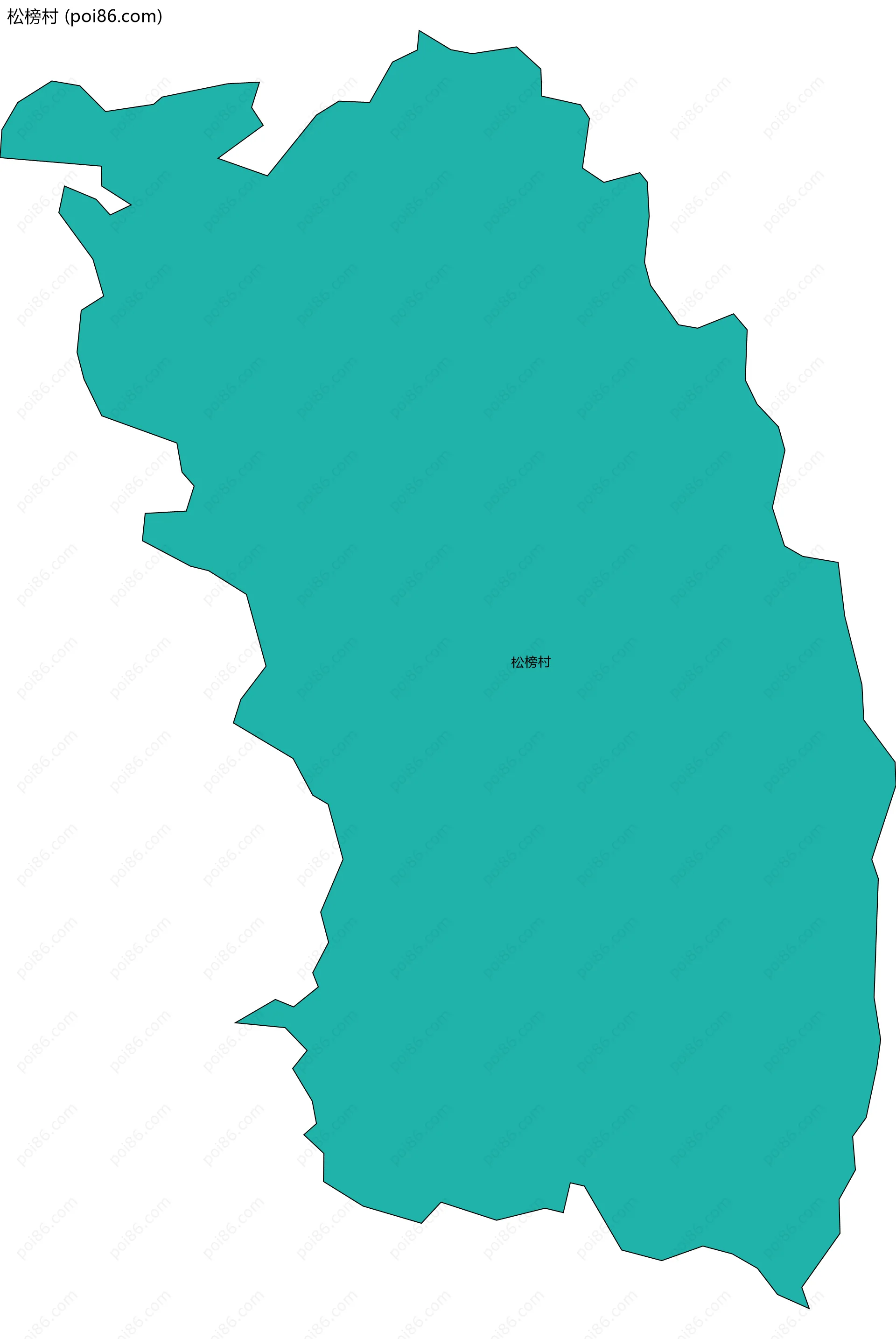 松榜村边界地图