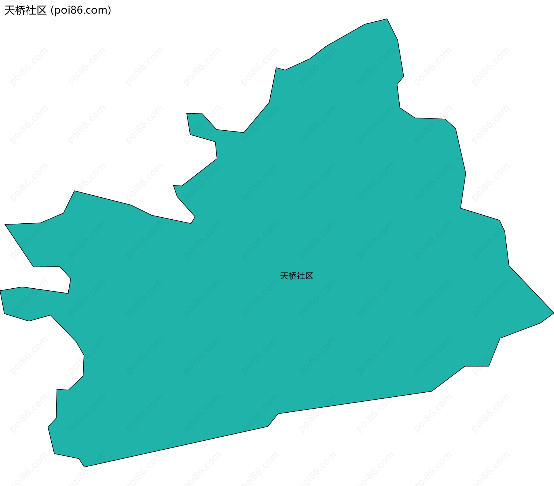 天桥社区边界地图