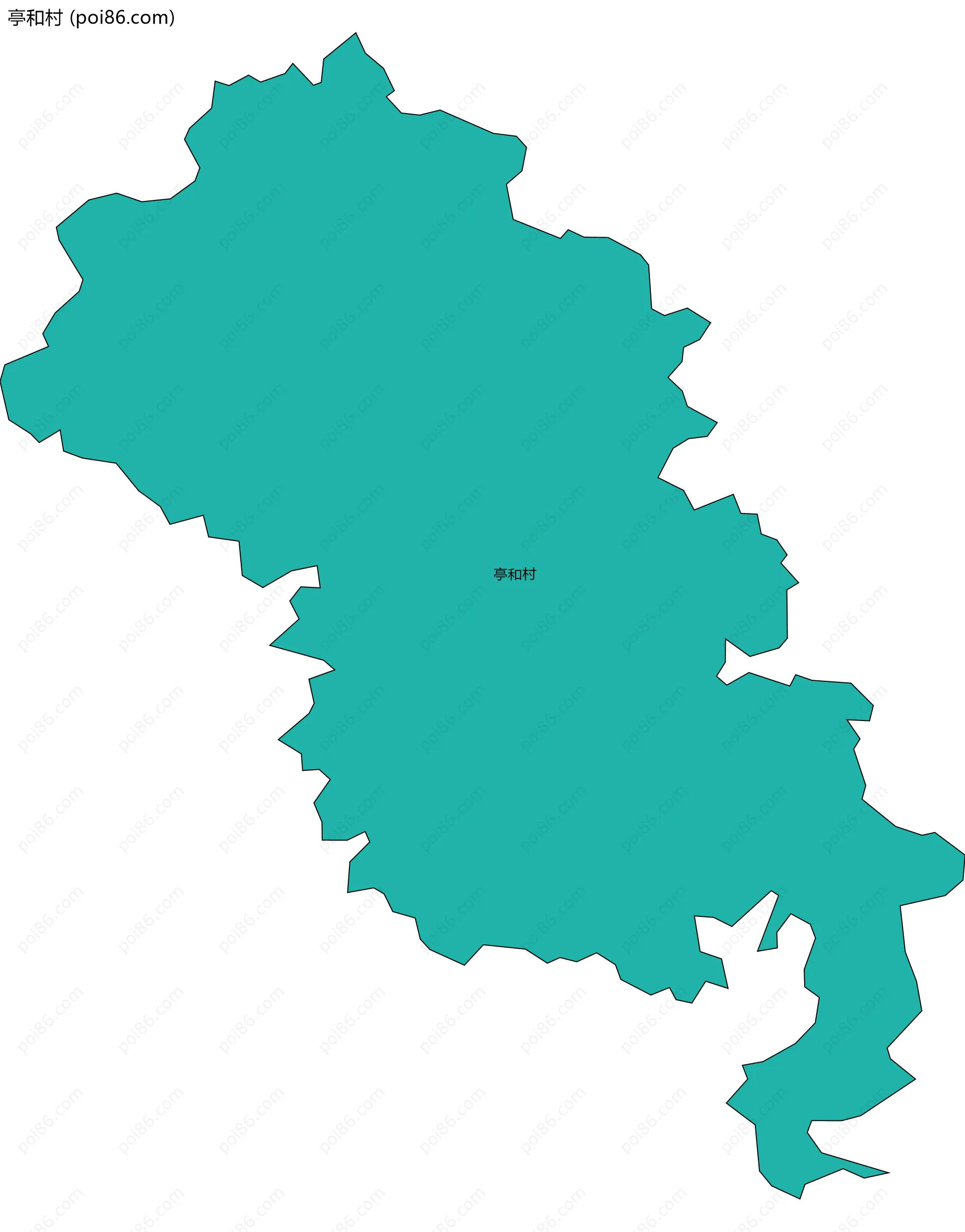 亭和村边界地图