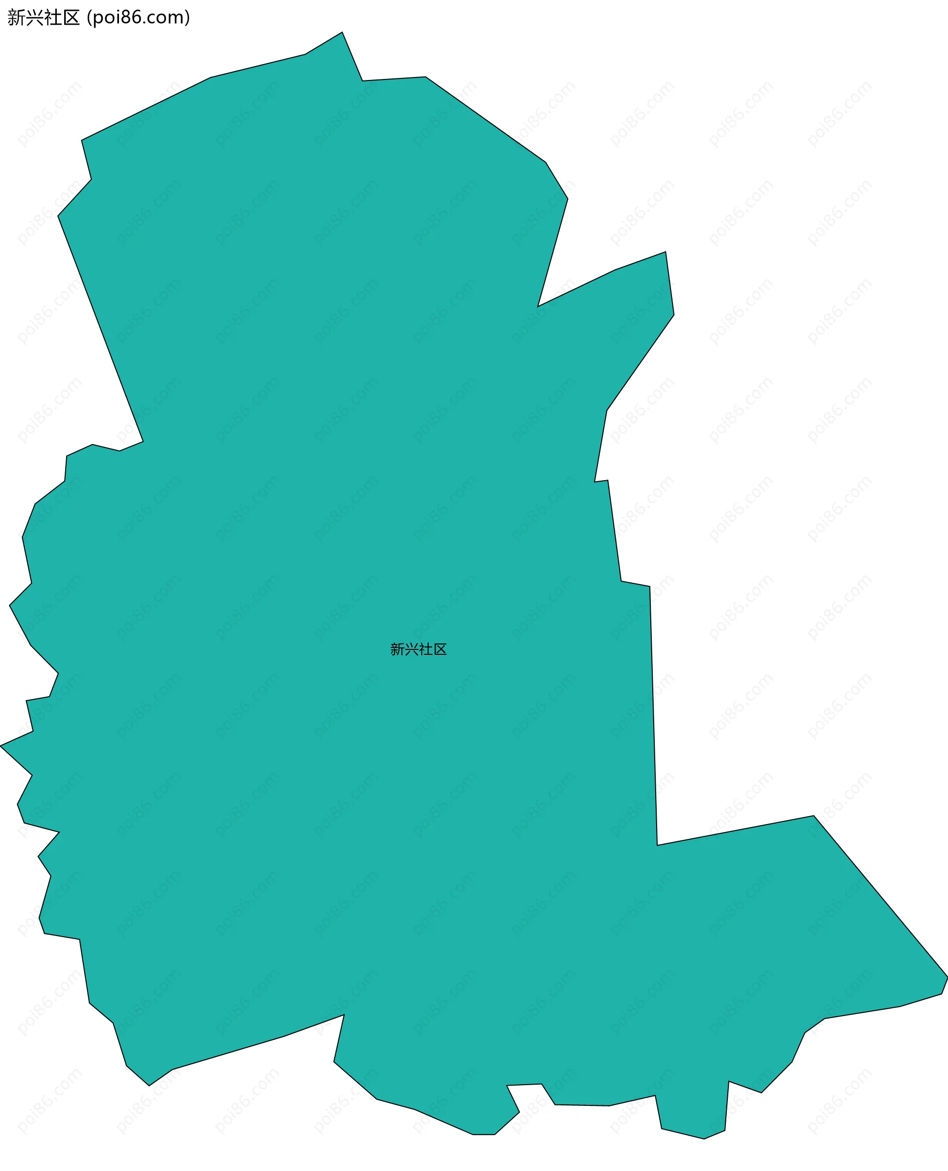 新兴社区边界地图