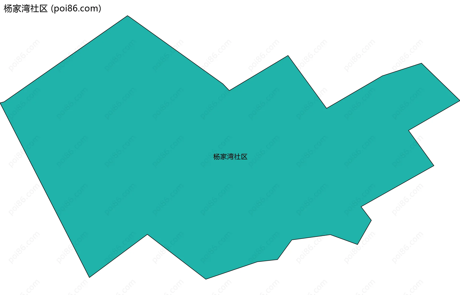 杨家湾社区边界地图