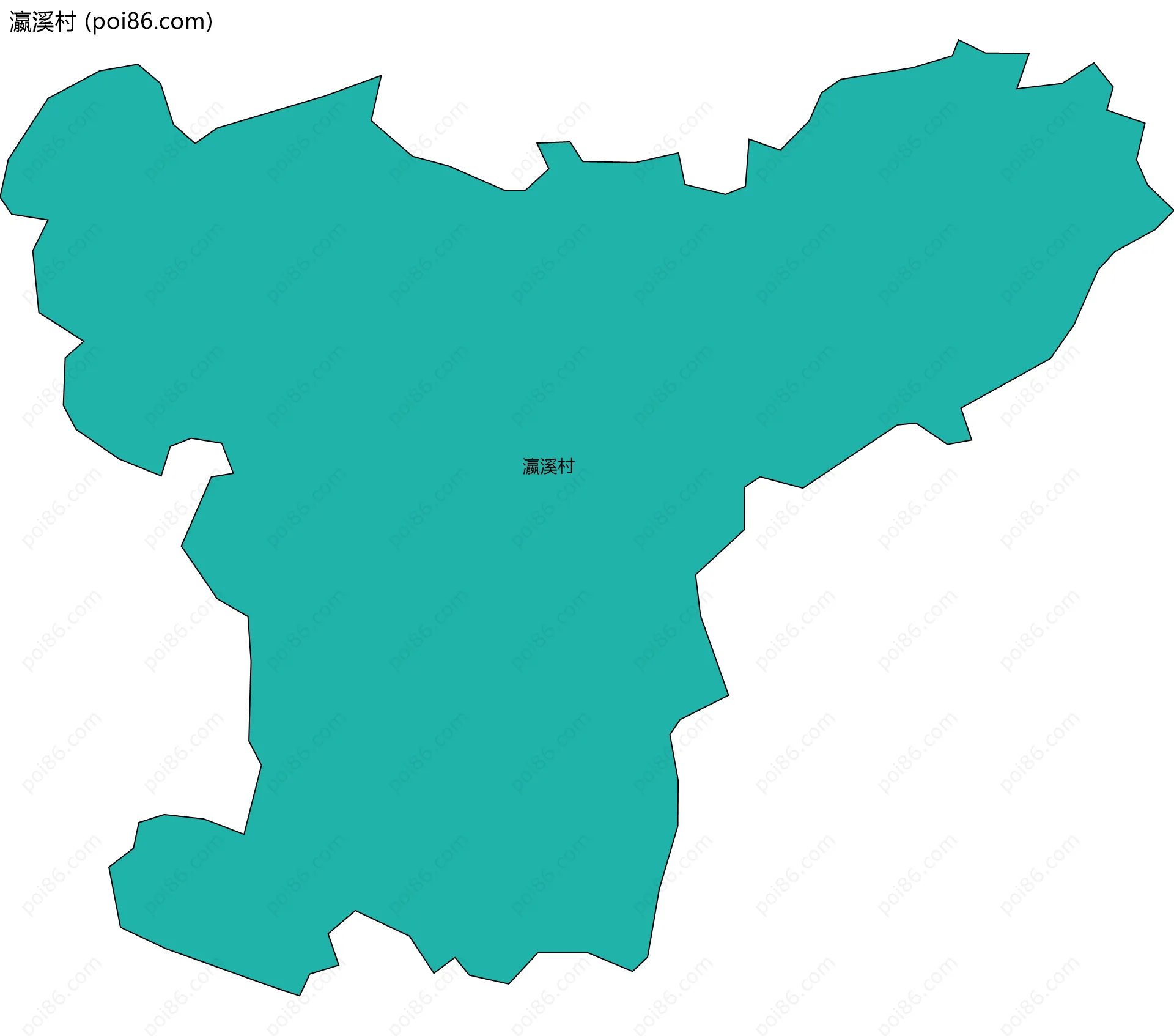 瀛溪村边界地图