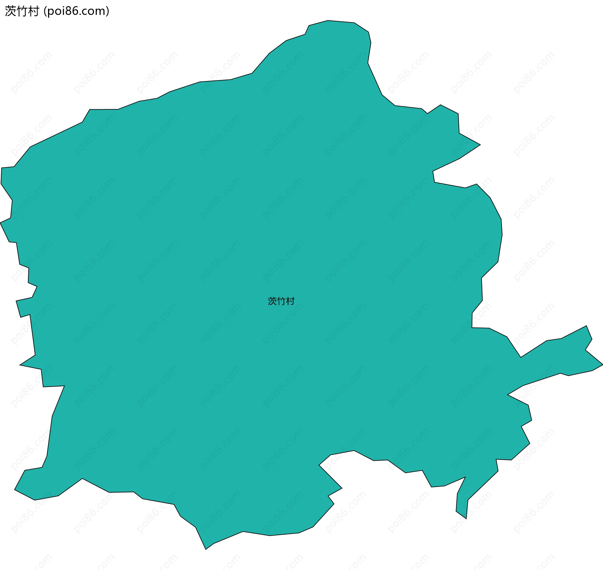 茨竹村边界地图