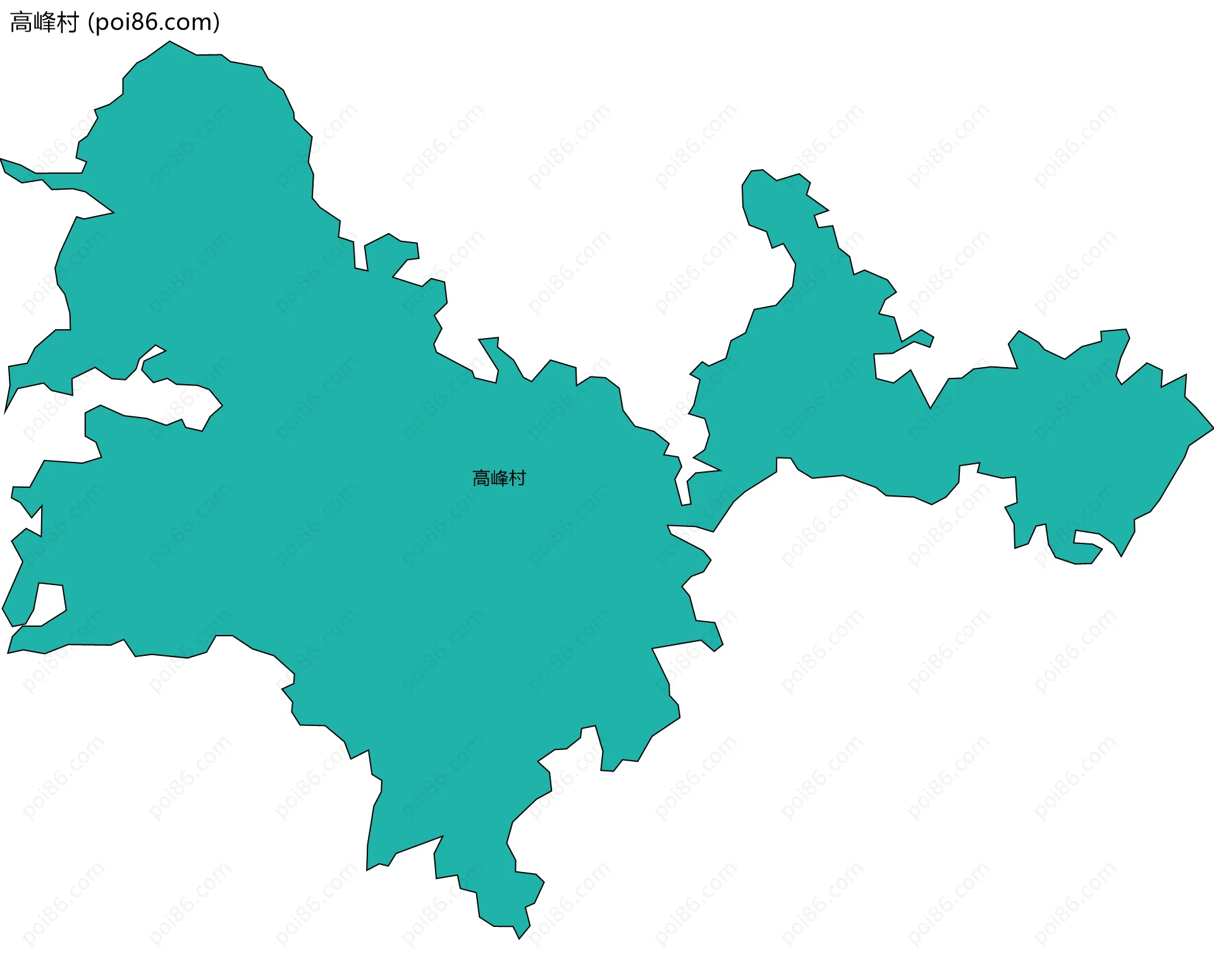 高峰村边界地图