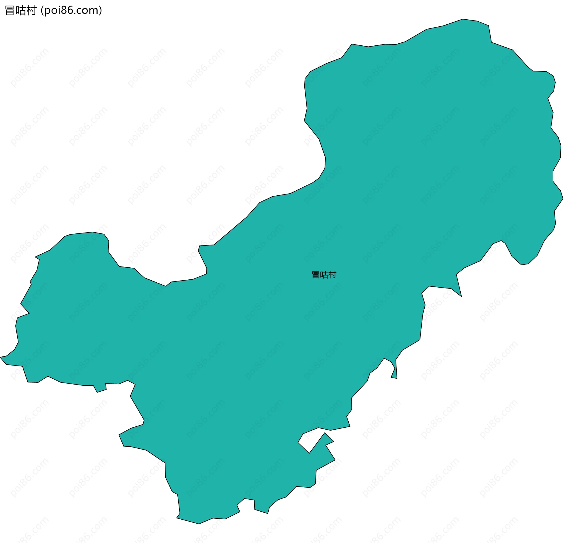 冒咕村边界地图