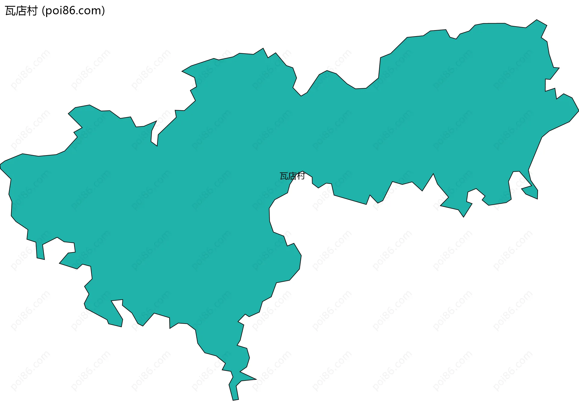 瓦店村边界地图
