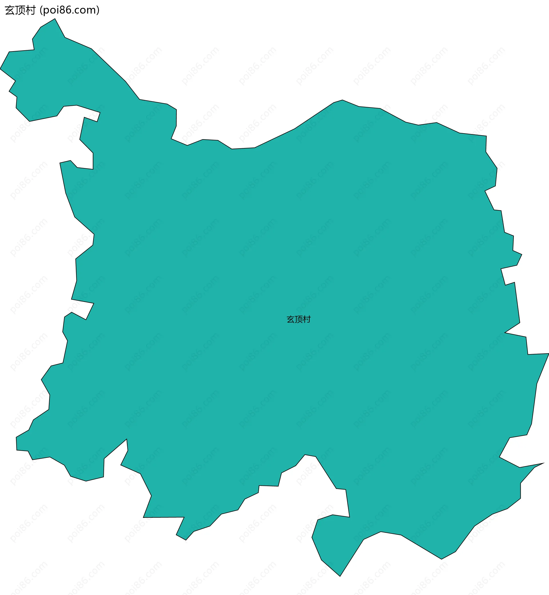 玄顶村边界地图