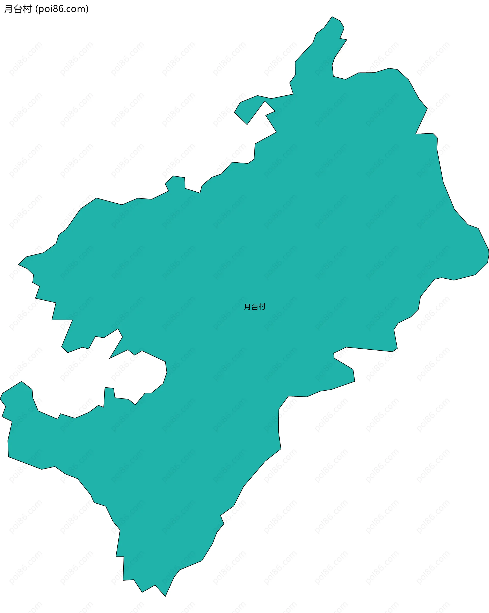 月台村边界地图