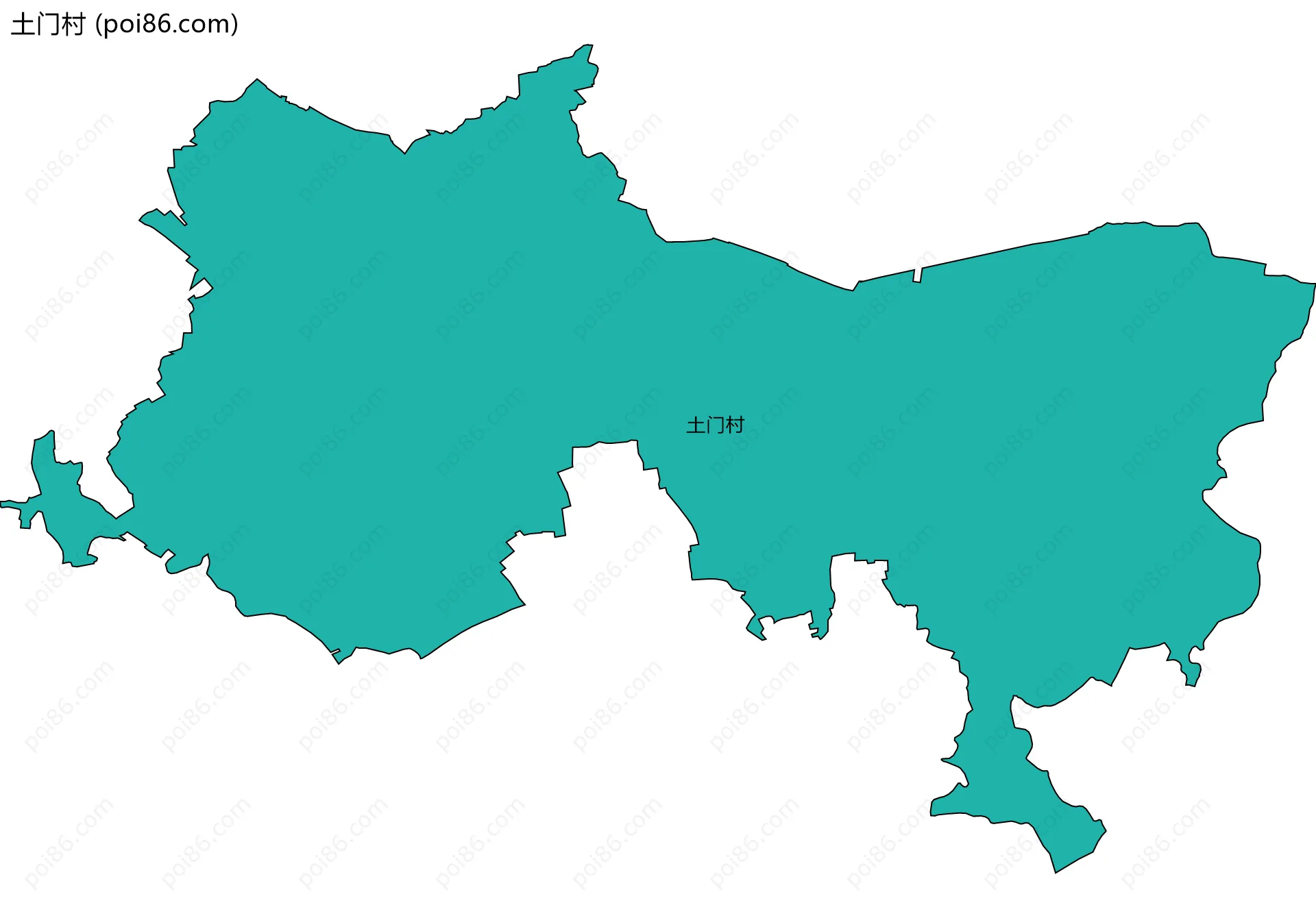 土门村边界地图
