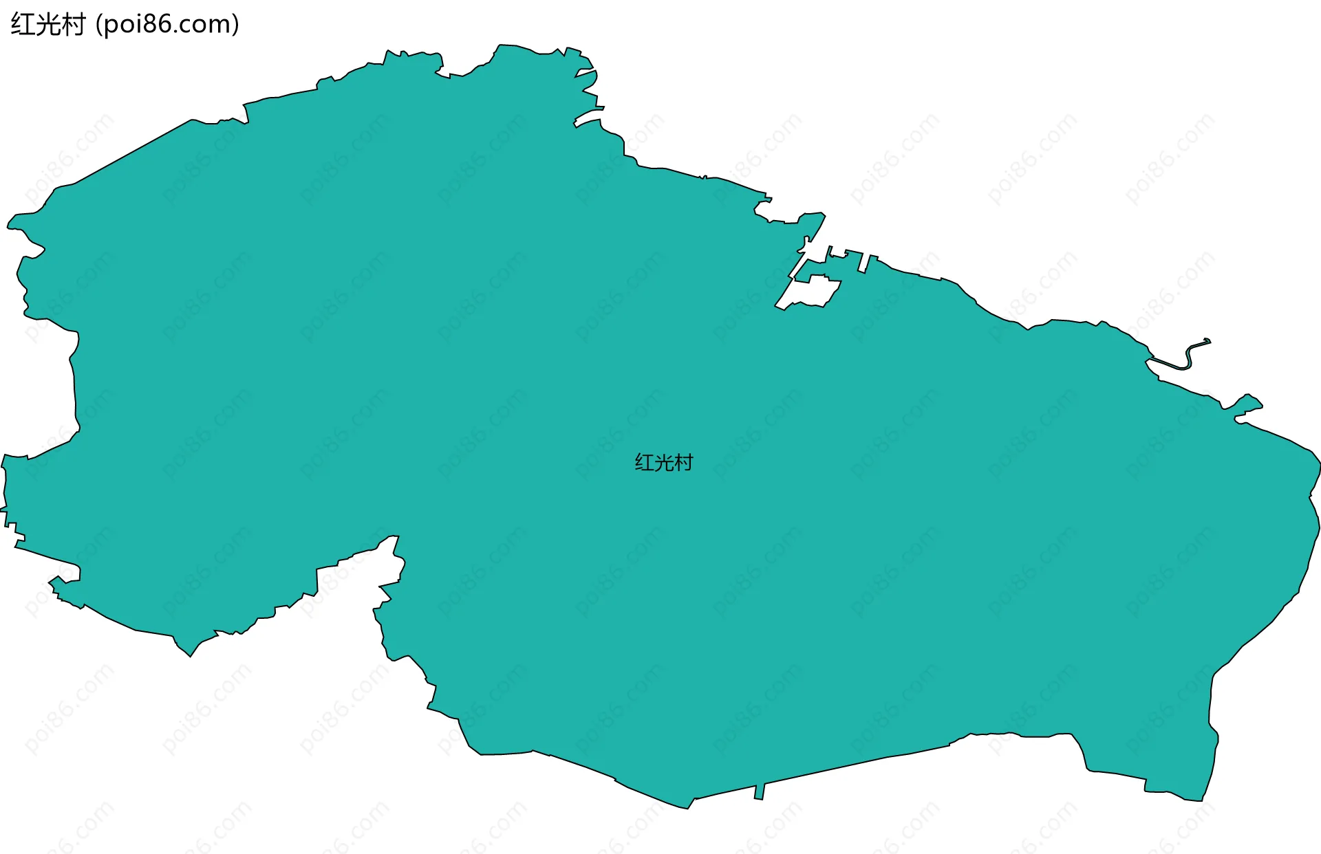 红光村边界地图