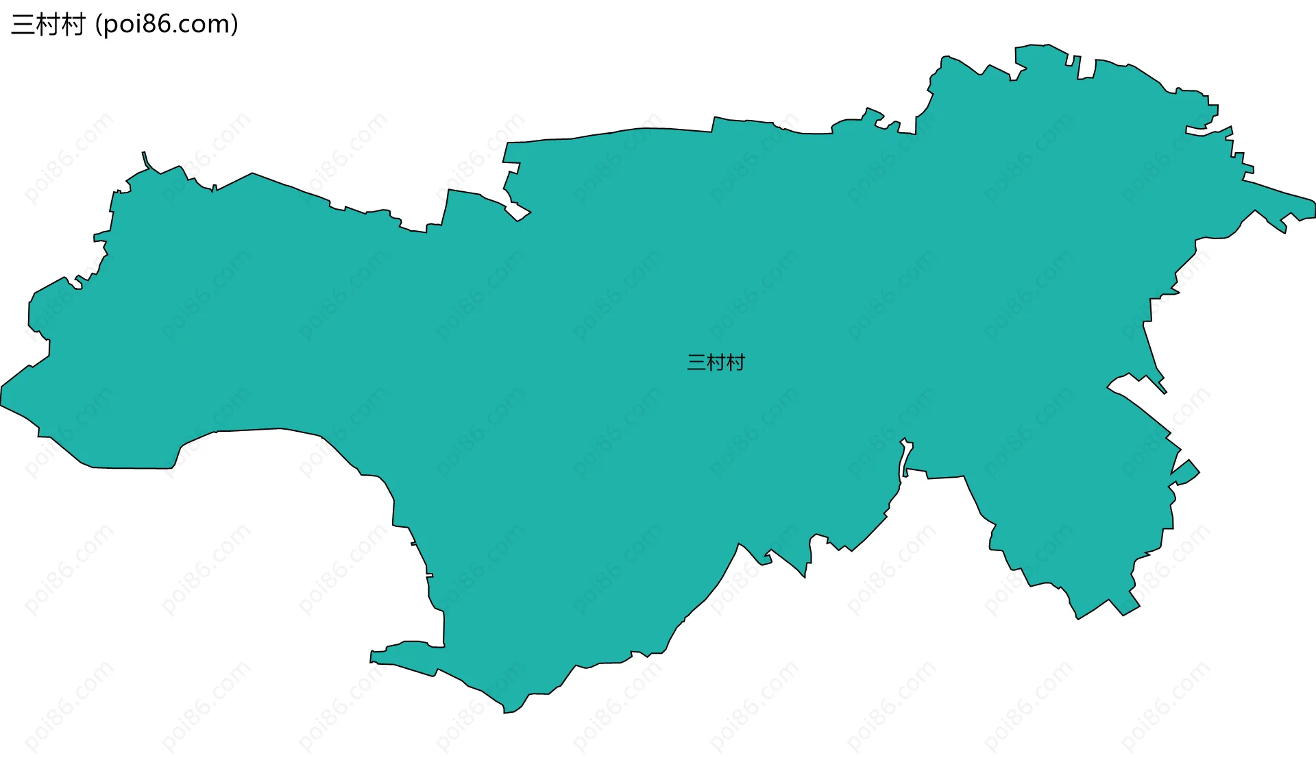 三村村边界地图