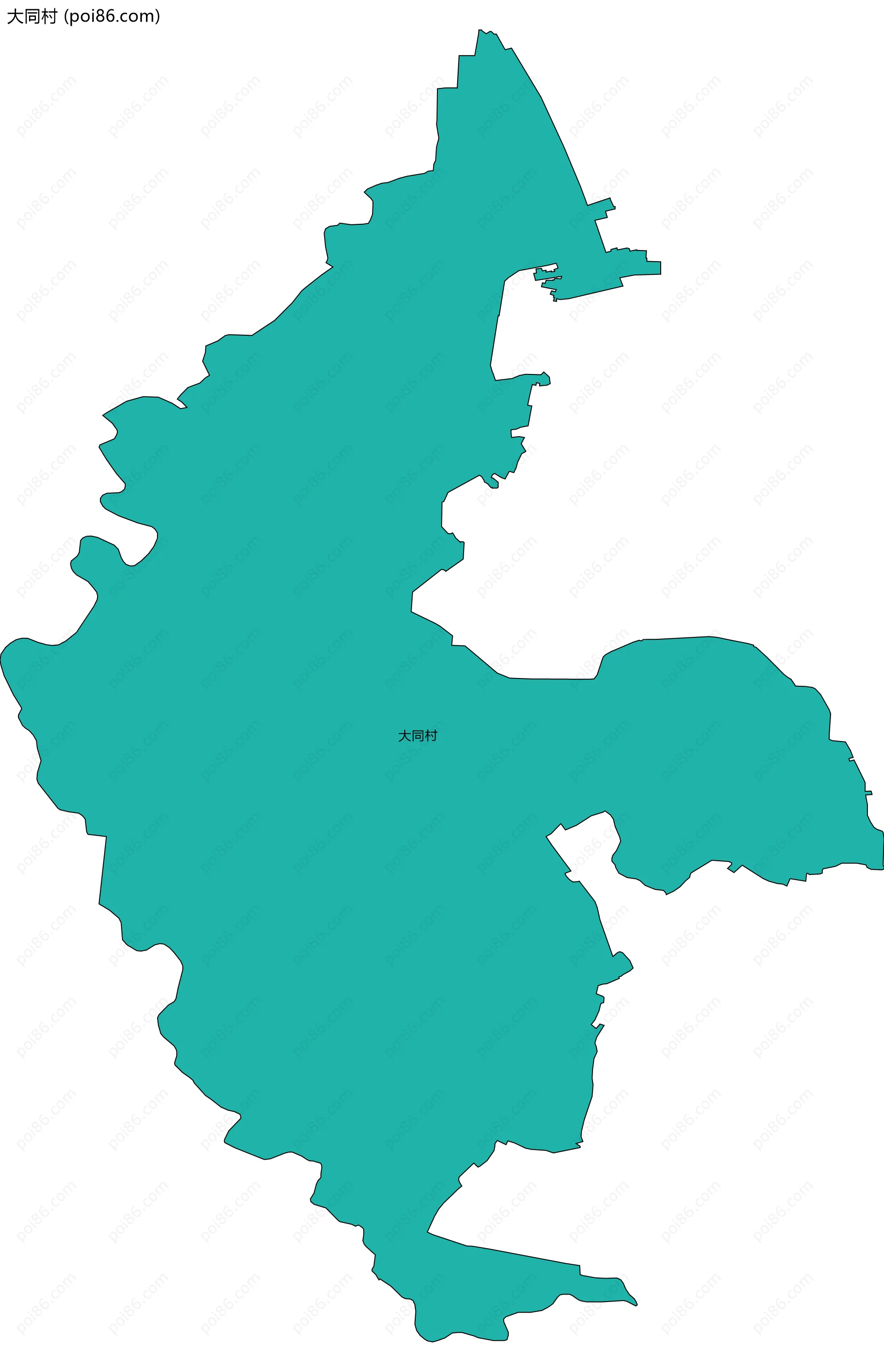 大同村边界地图