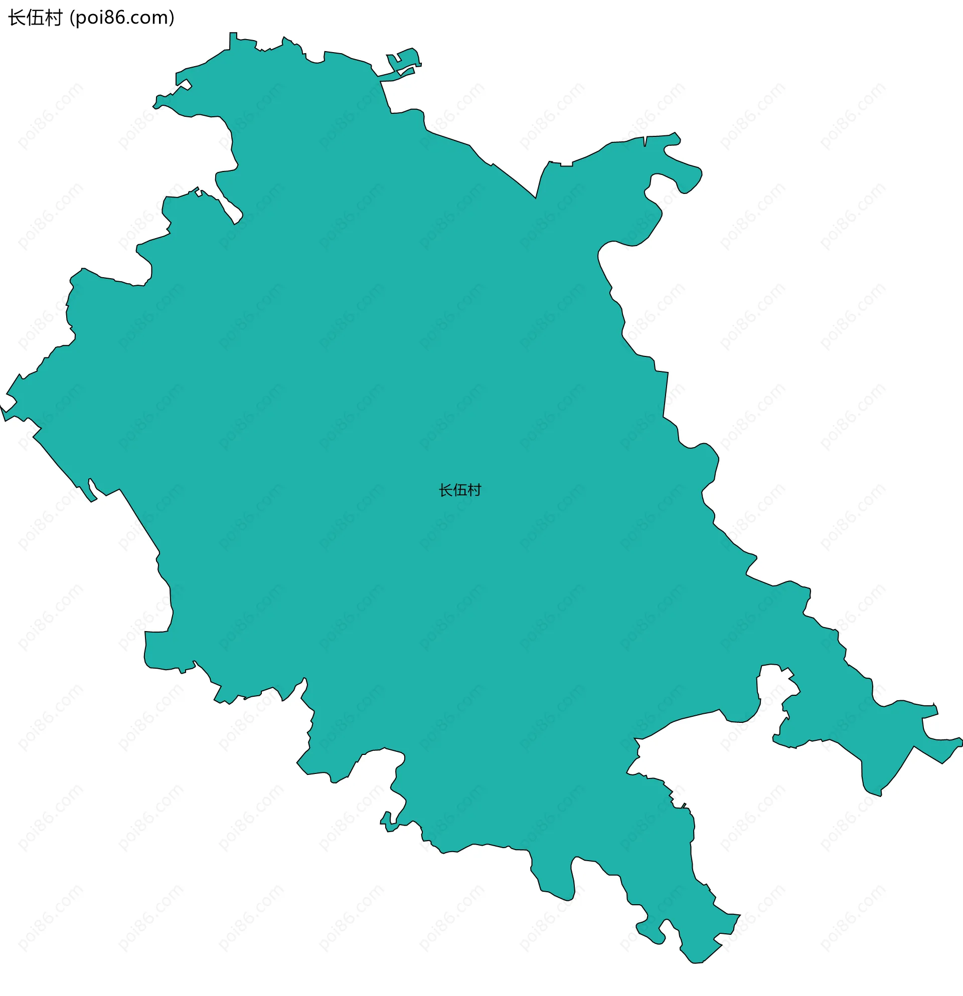 长伍村边界地图