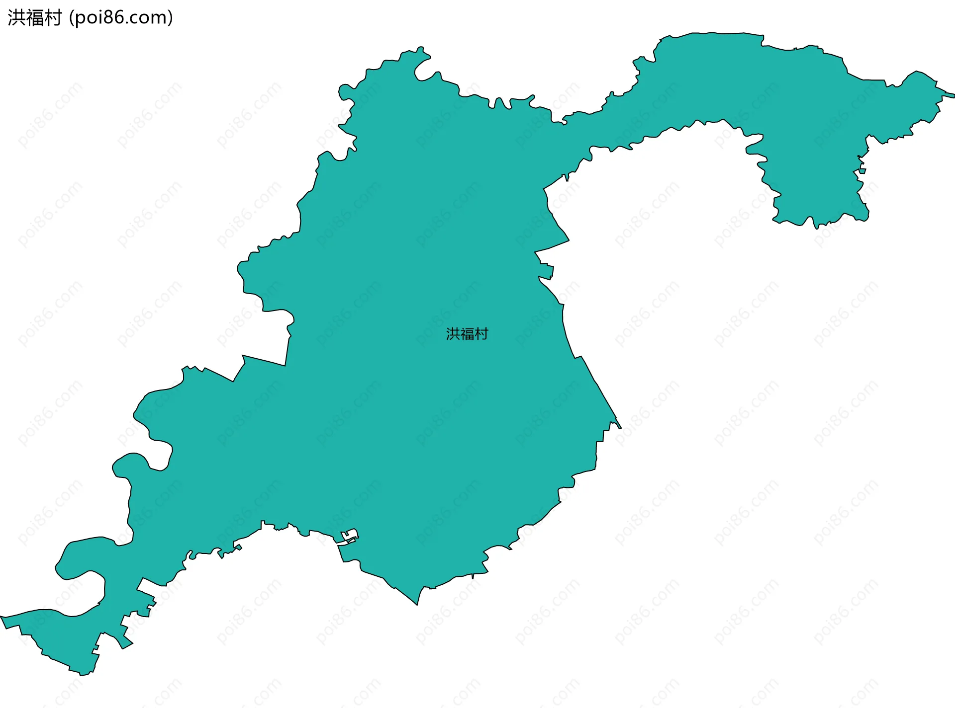 洪福村边界地图