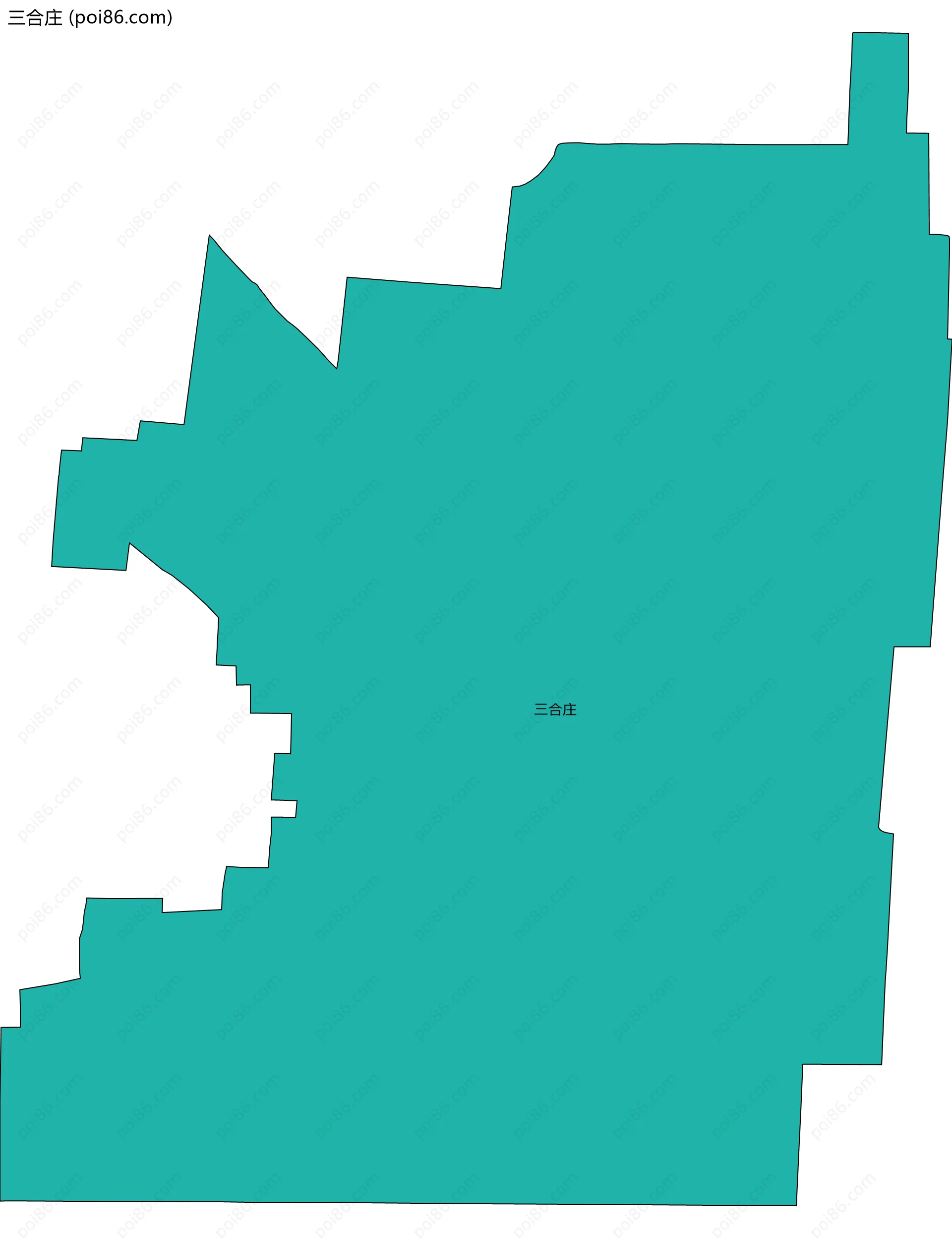 三合庄边界地图