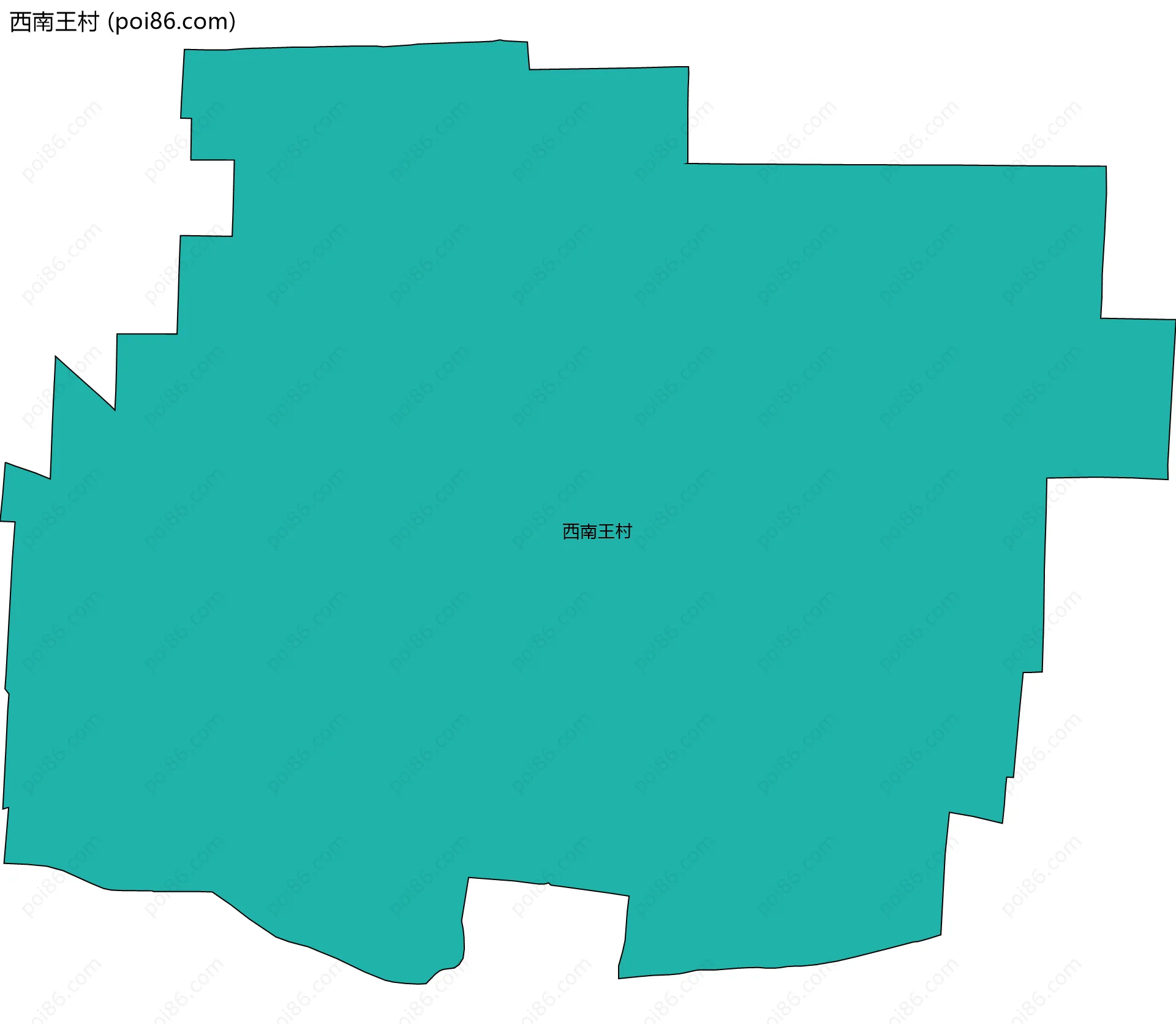 西南王村边界地图