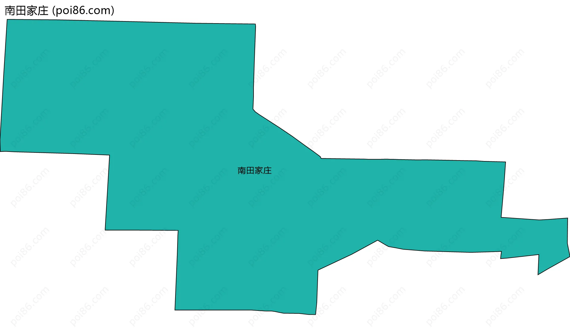 南田家庄边界地图