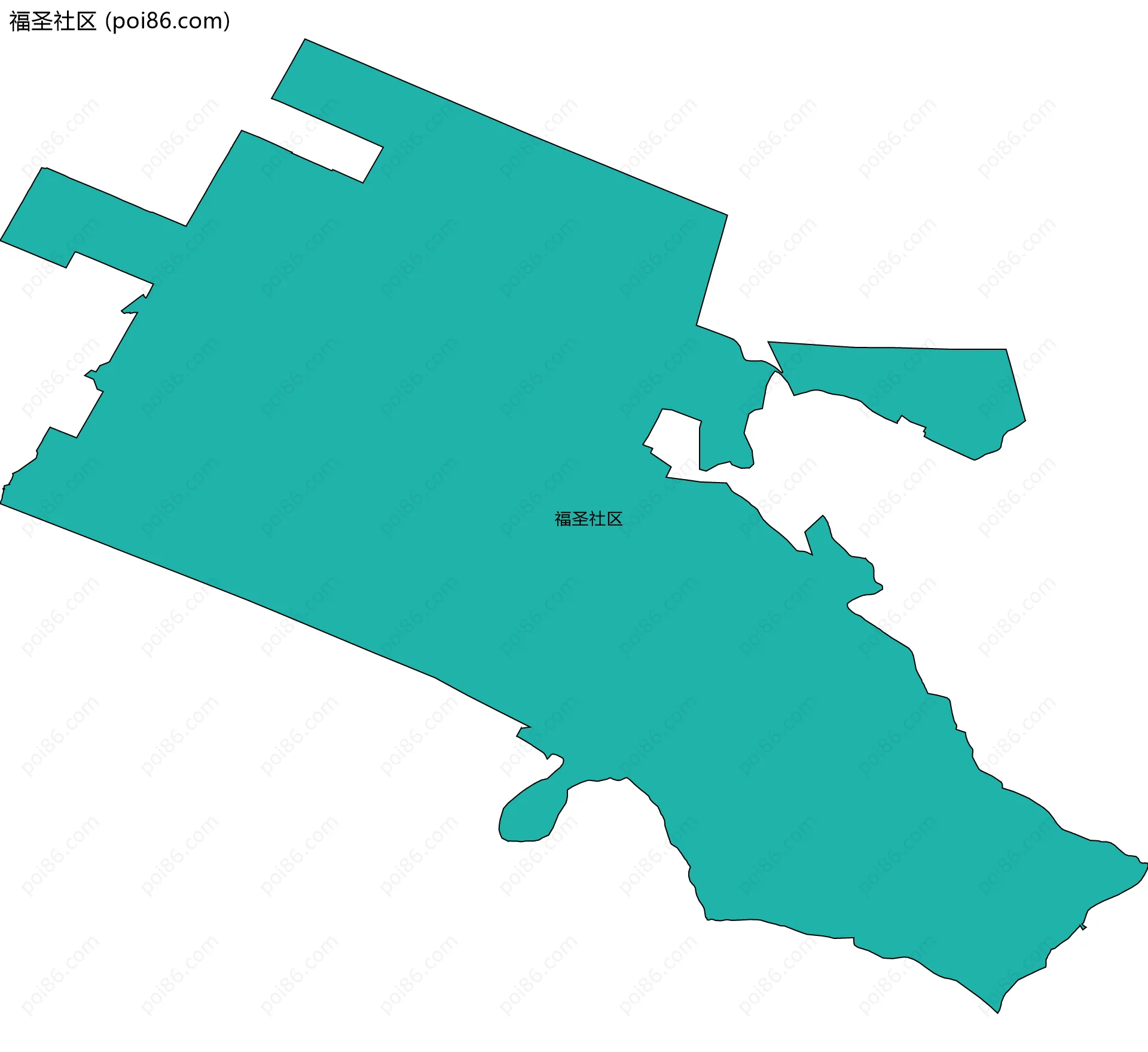 福圣社区边界地图