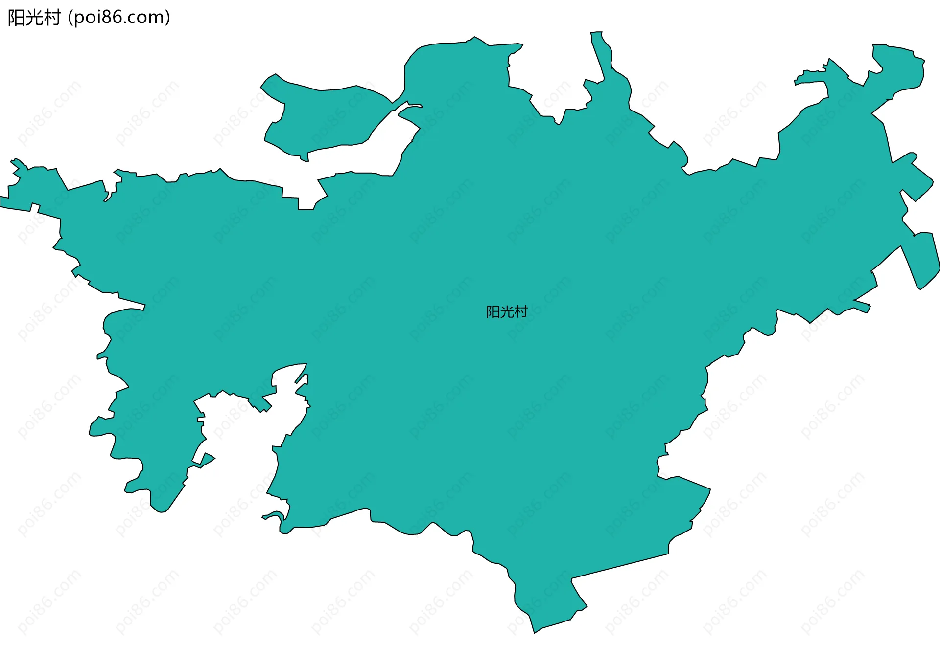阳光村边界地图