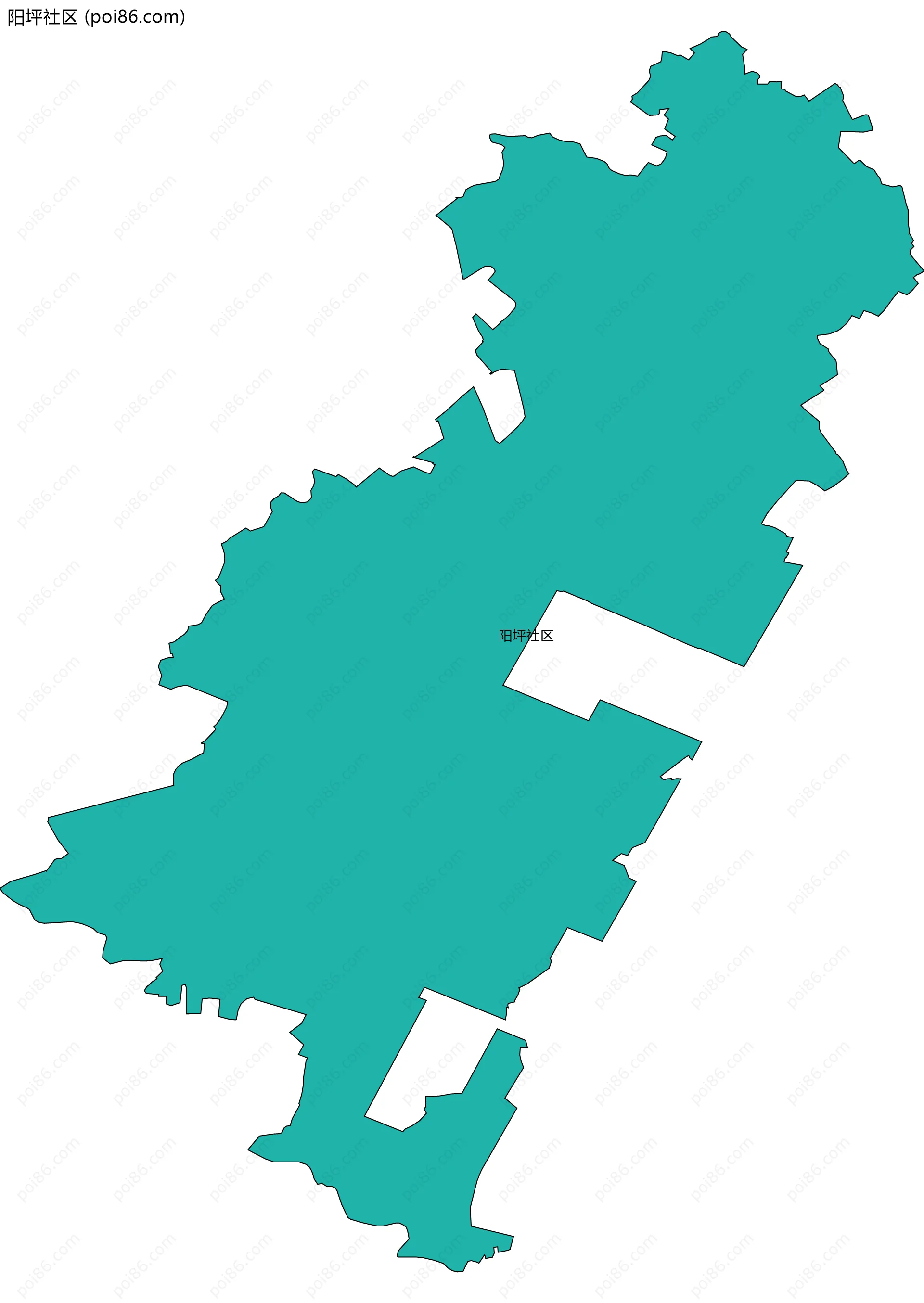 阳坪社区边界地图