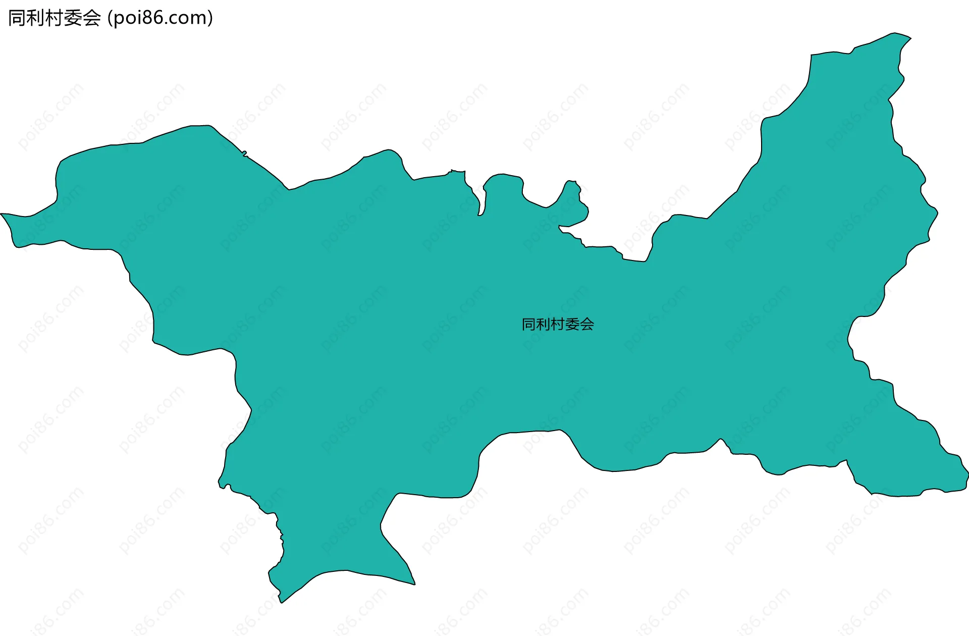 同利村委会边界地图