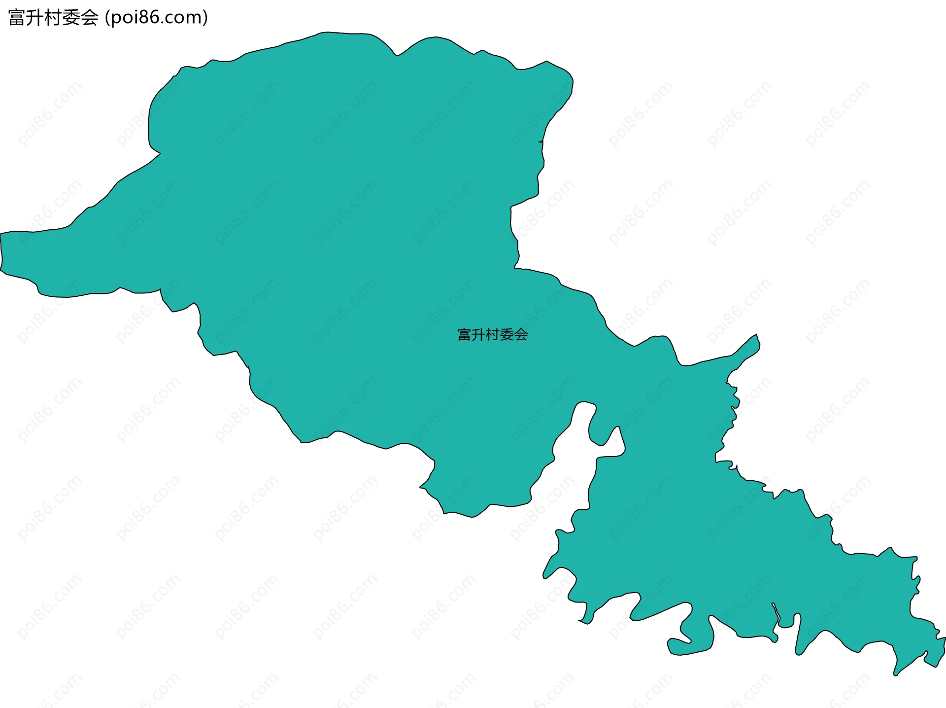 富升村委会边界地图
